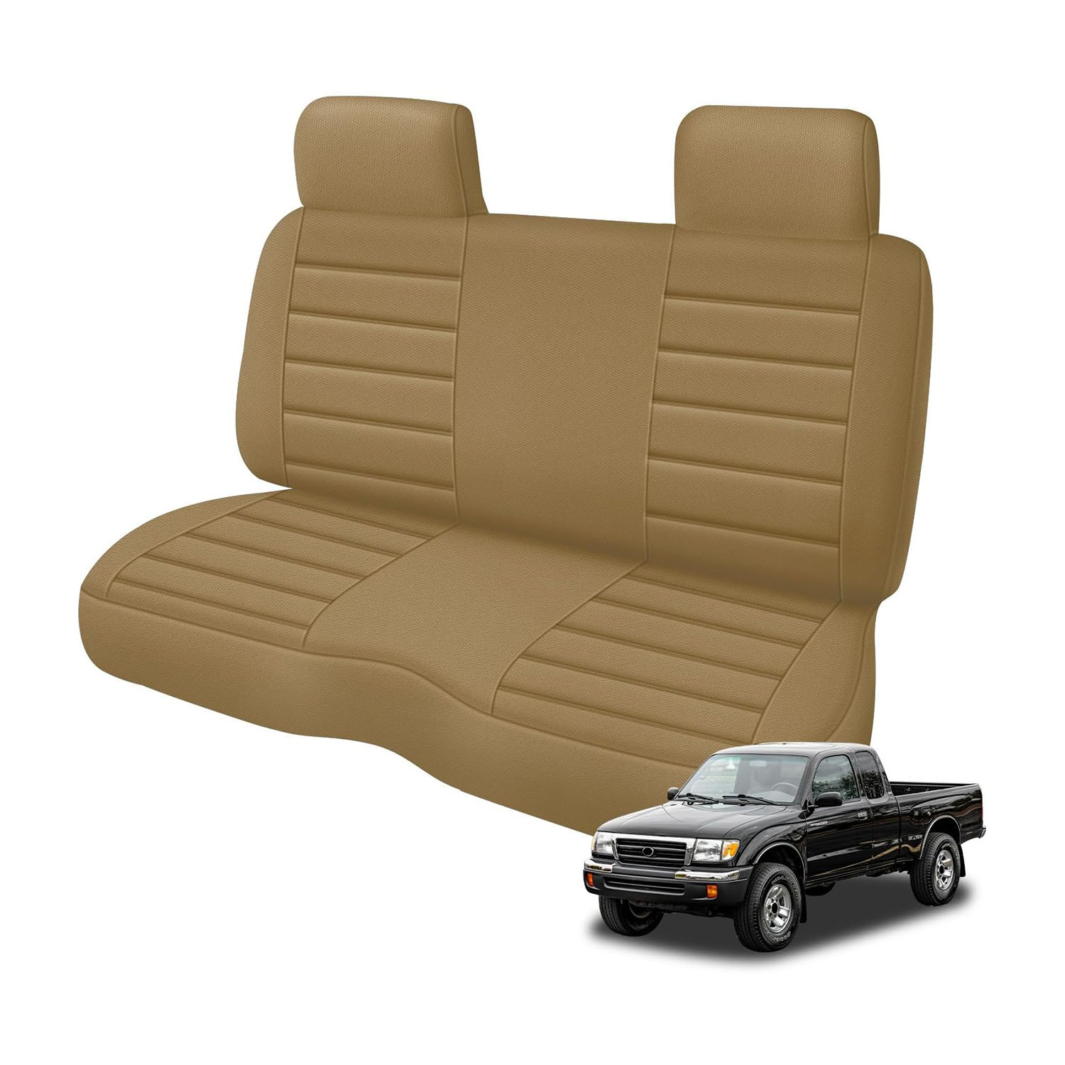 Covelta Front Bench Seat Cover Replacement for 1995–2004 Toyota Tacoma（Tan）