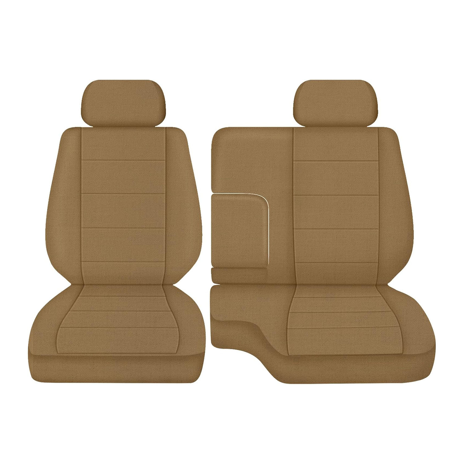 Covelta Front Seat Covers Replacement for 1995–2000 Toyota Tacoma（Tan）