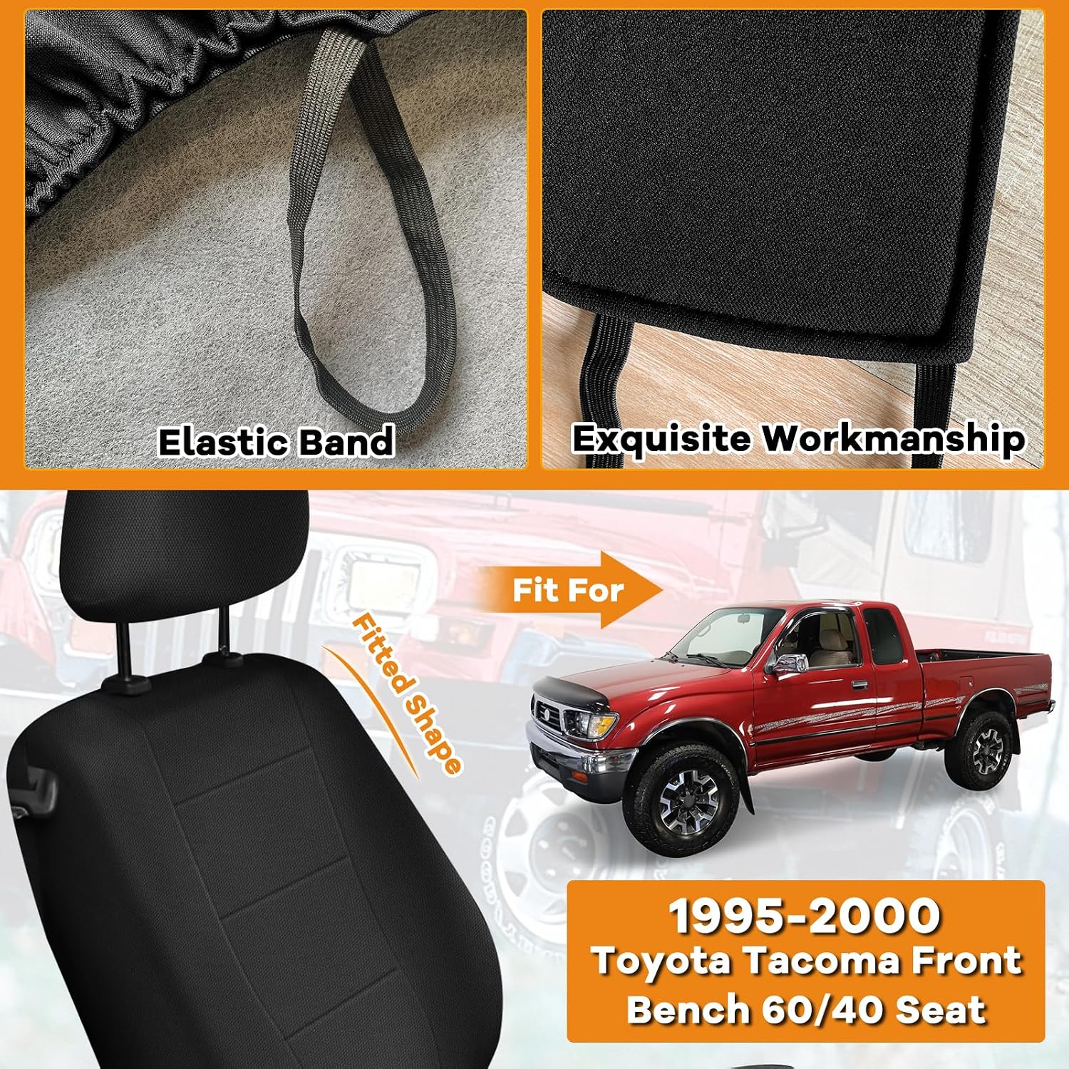 Covelta Front 60/40 Split Seat Covers for 1995–2000 Toyota Tacoma