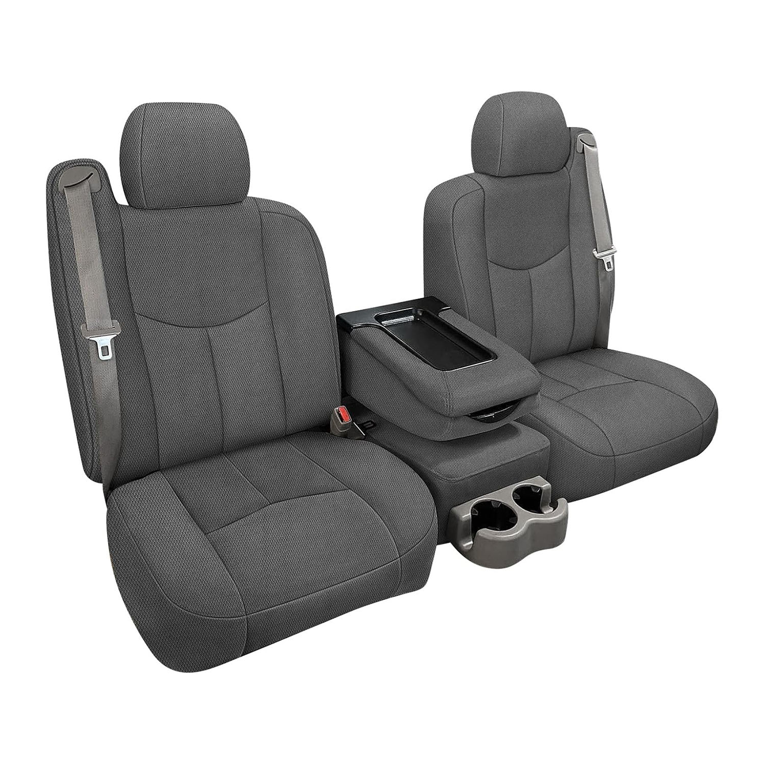 Covelta Front Seat Covers for 1999–2006 Chevy Silverado 1500 & GMC Sierra 1500（Gray）