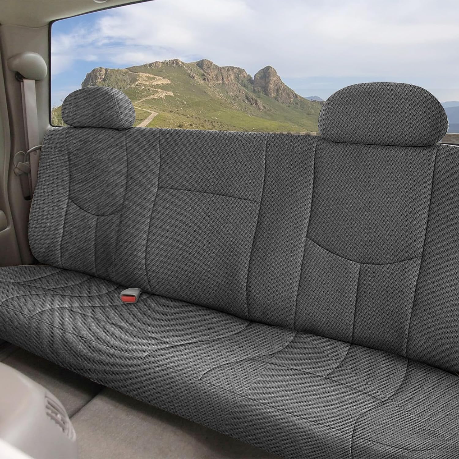 Covelta Rear Bench Seat Cover Replacement for 1999–2006 Chevy Silverado 1500 / GMC Sierra 1500（Gray）