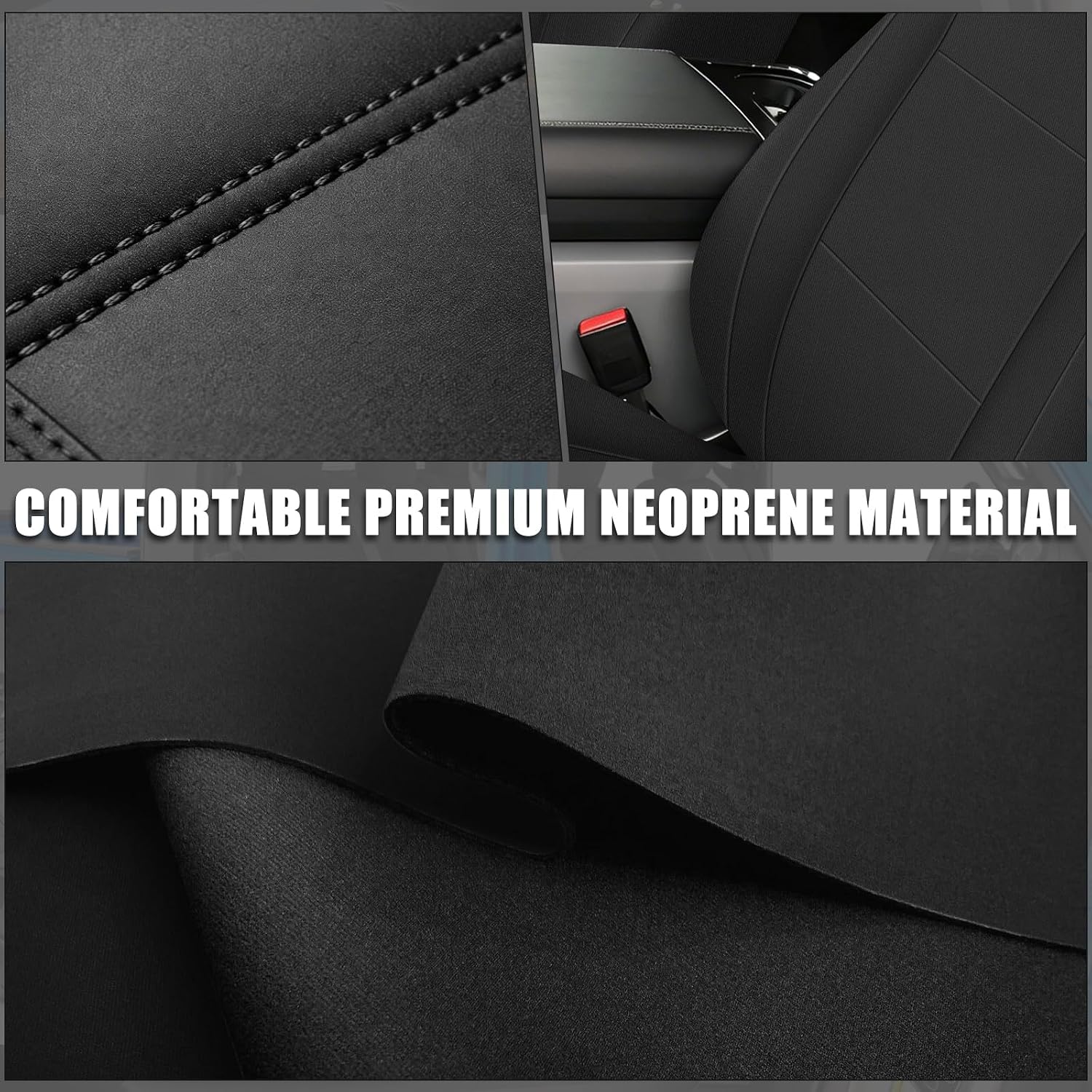 Covelta Front Seat Cover Replacement for 2007–2013 Chevy Silverado 1500 / 2500HD & GMC Sierra 1500 / 2500HD（Black）