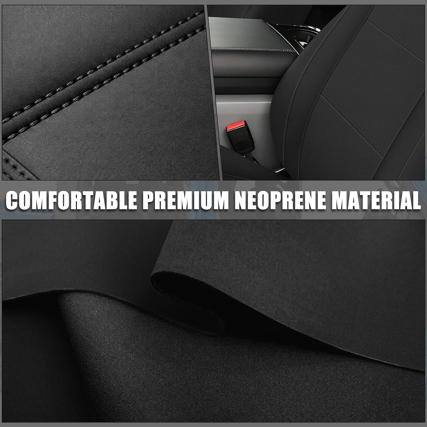 [Copy]Covelta Front Seat Cover Replacement for 2007–2013 Chevy Silverado 1500 / 2500HD & GMC Sierra 1500 / 2500HD（Gray）