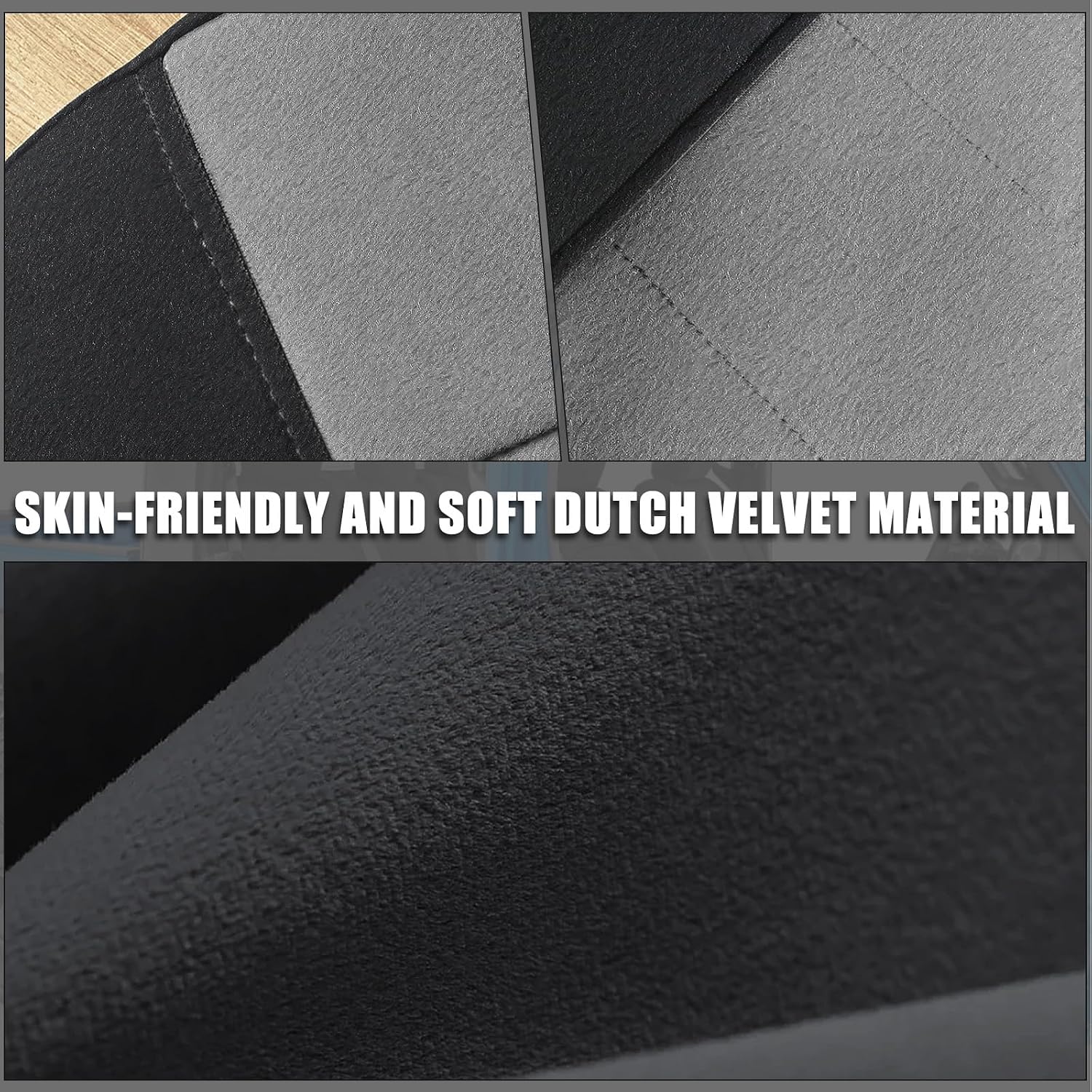 Covelta Front Bench Seat Cover for 1991-1997 Chevy S10 GMC Sonoma S15 (Black&Gray)
