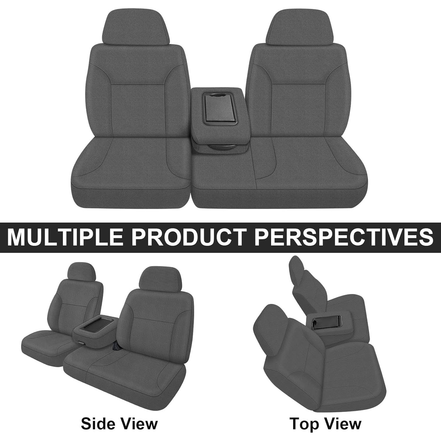 Covelta Front Seat Covers Replace for 1995-2000 Chevy Silverado/Suburban/Tahoe and GMC Sierra/Yukon (Gray)