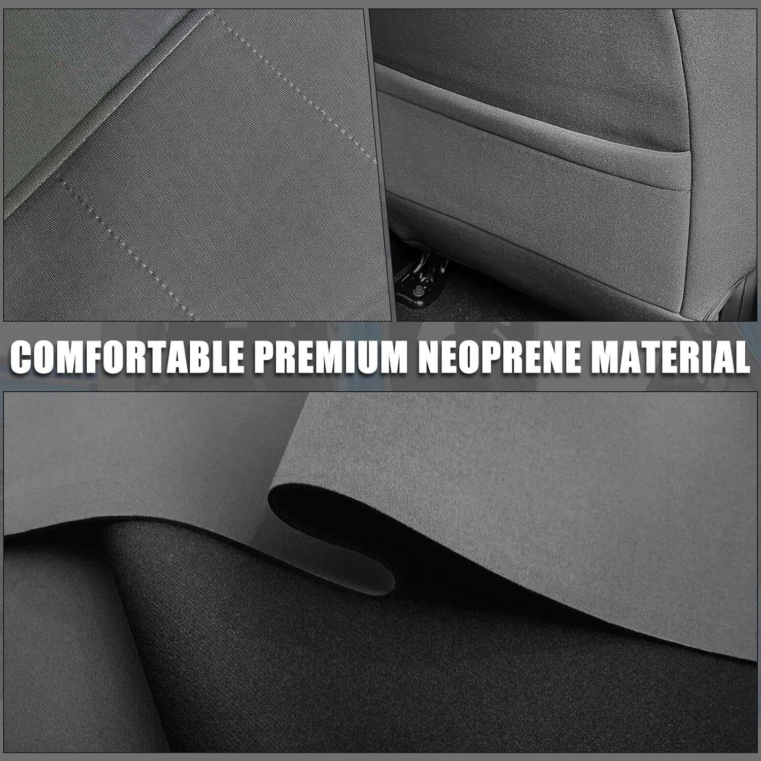 Covelta Front Seat Covers Replace for 1995-2000 Chevy Silverado/Suburban/Tahoe and GMC Sierra/Yukon (Gray)