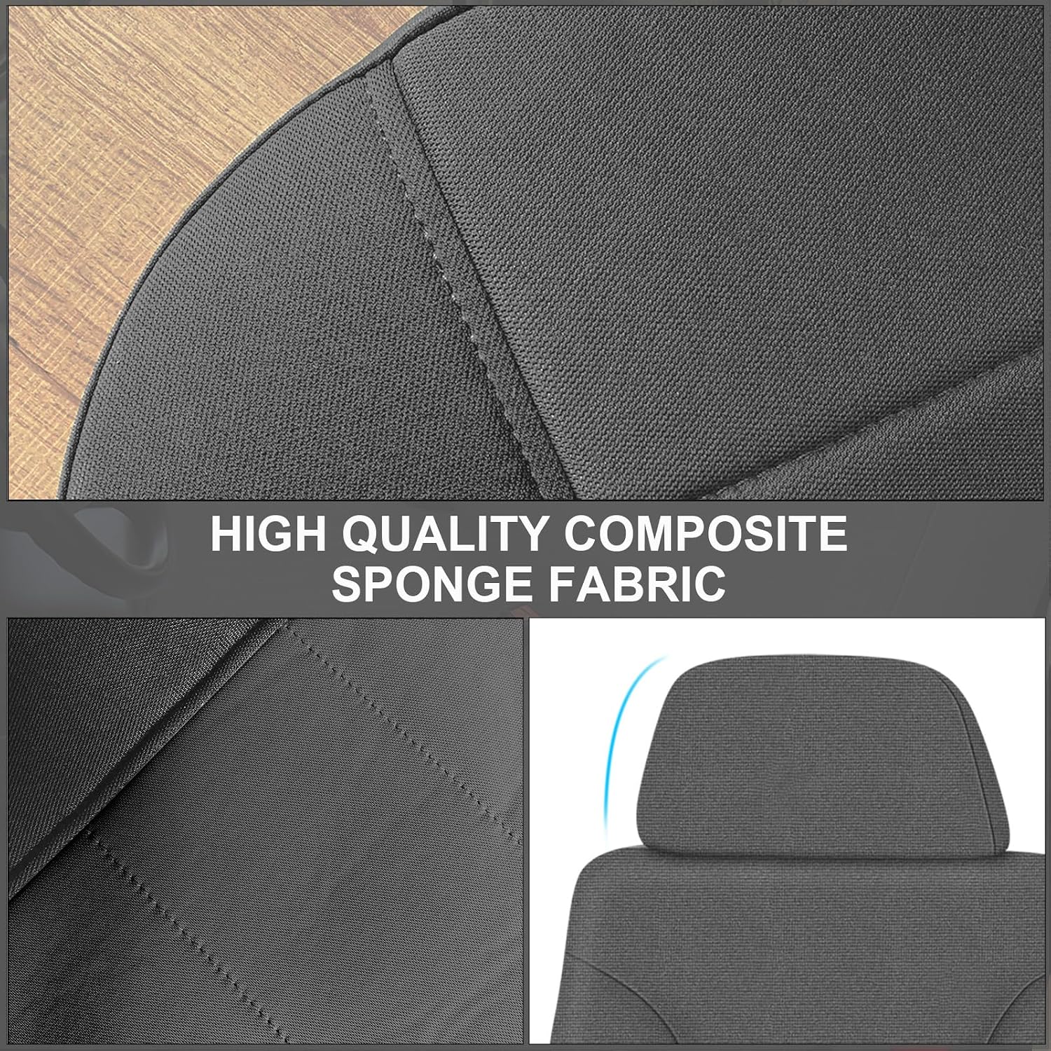 Covelta Front Seat Covers Replace for 1995-2000 Chevy Silverado/Suburban/Tahoe and GMC Sierra/Yukon (Gray)