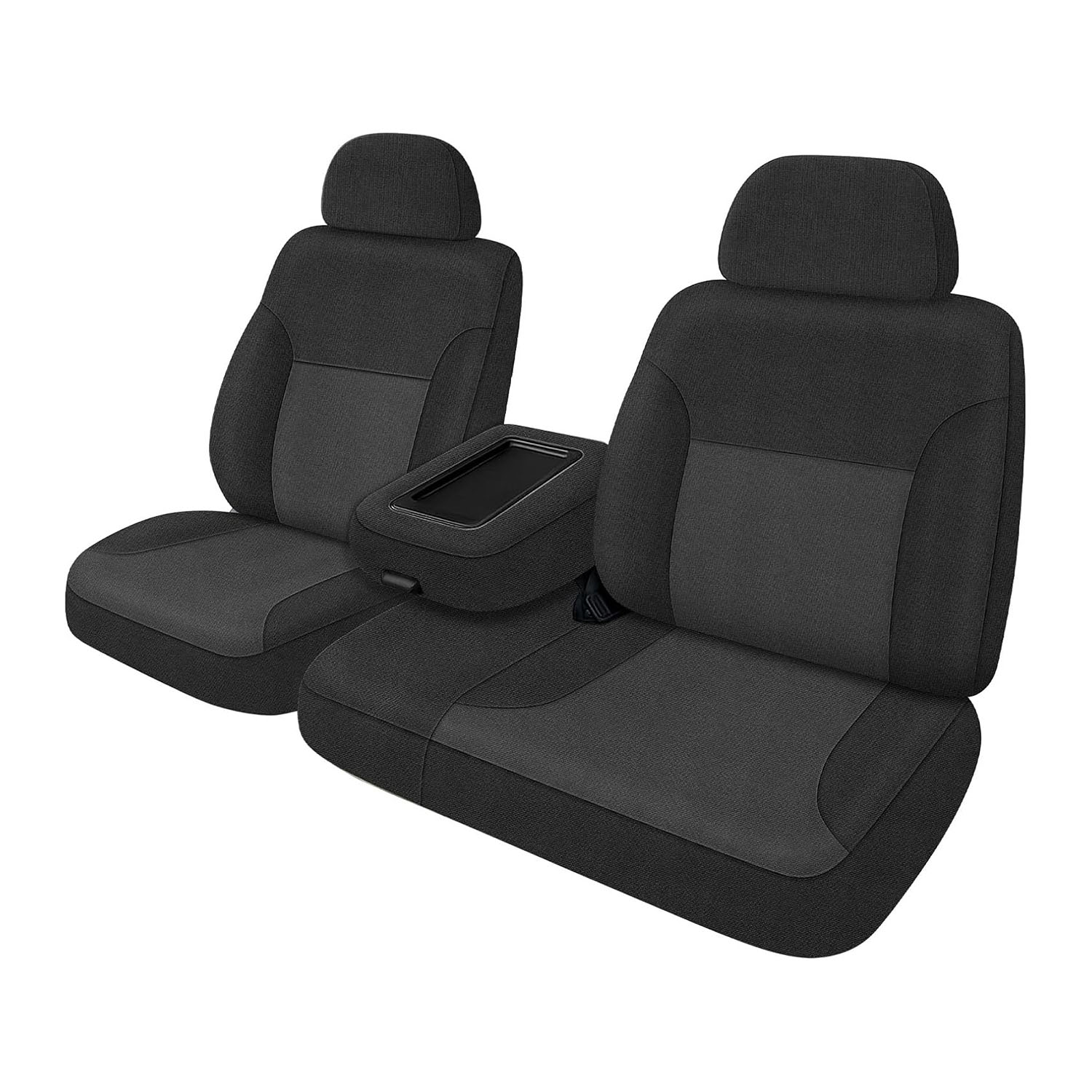 Covelta Front Seat Covers Replace for 1995-2000 Chevy Silverado/Suburban/Tahoe and GMC Sierra/Yukon (Black&Charcoal)