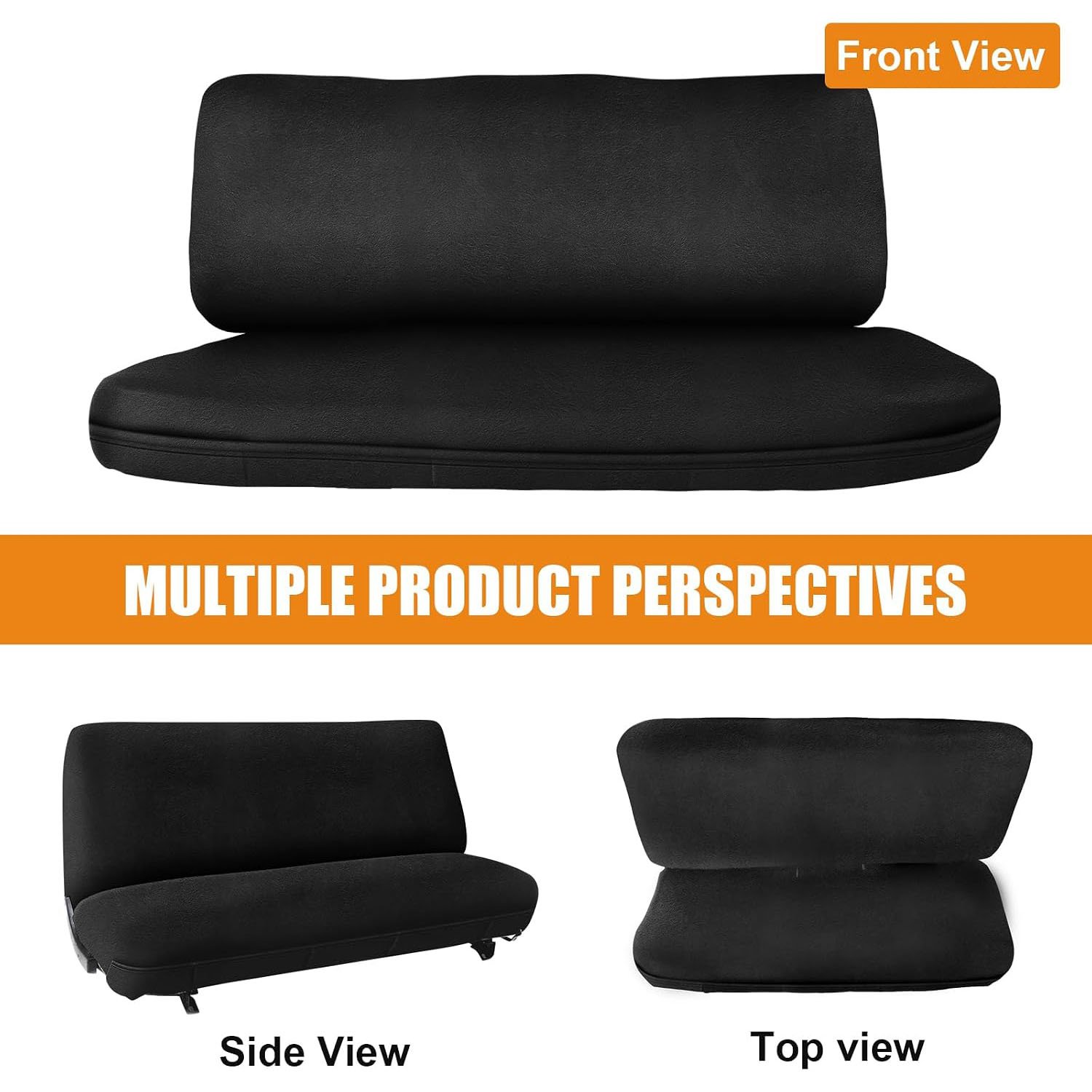 Covelta Front Universal Bench Seat Cover for Truck & Car（Black）