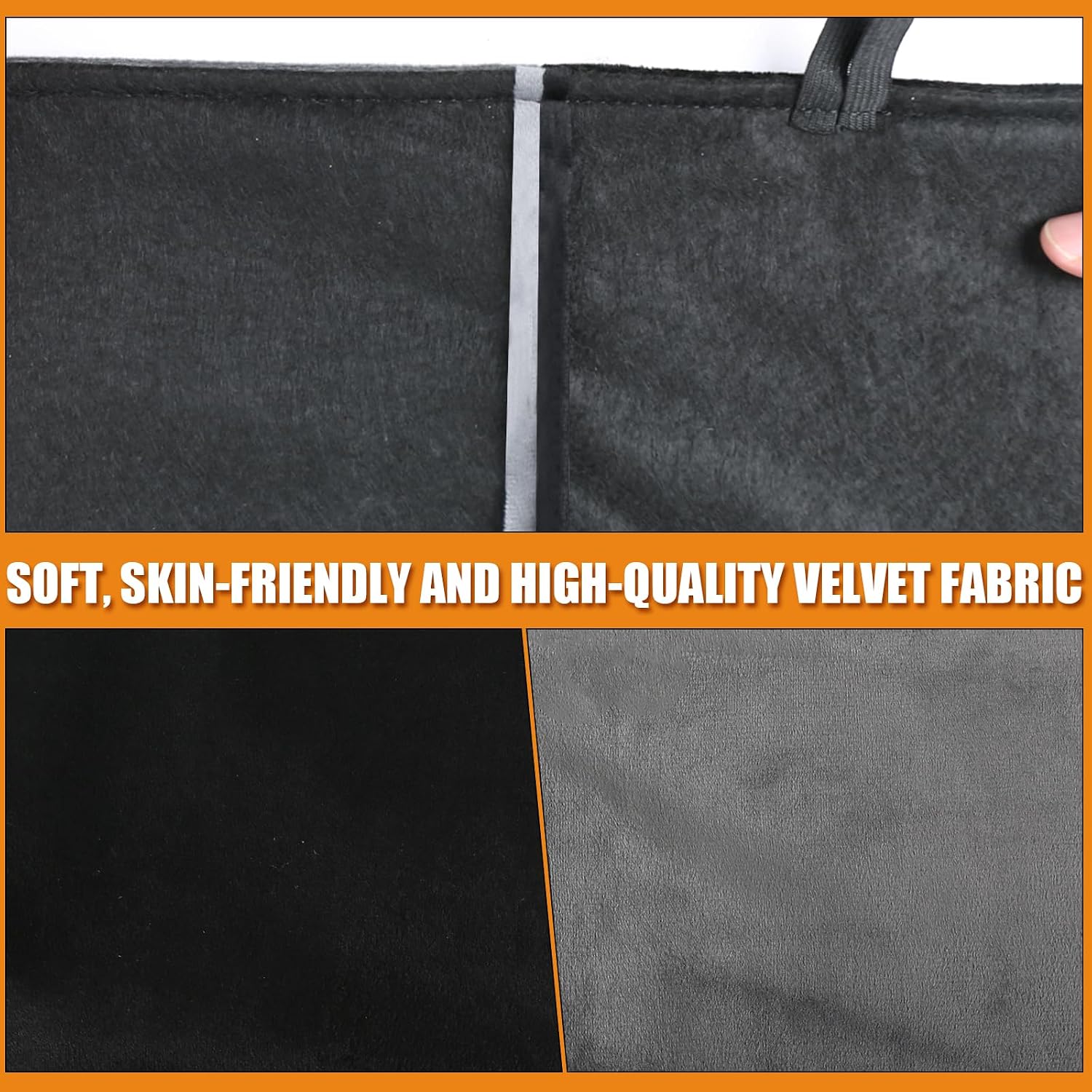 Covelta Front Universal Truck Bench Seat Cover for Pickup Trucks & Cars（Black & gray）