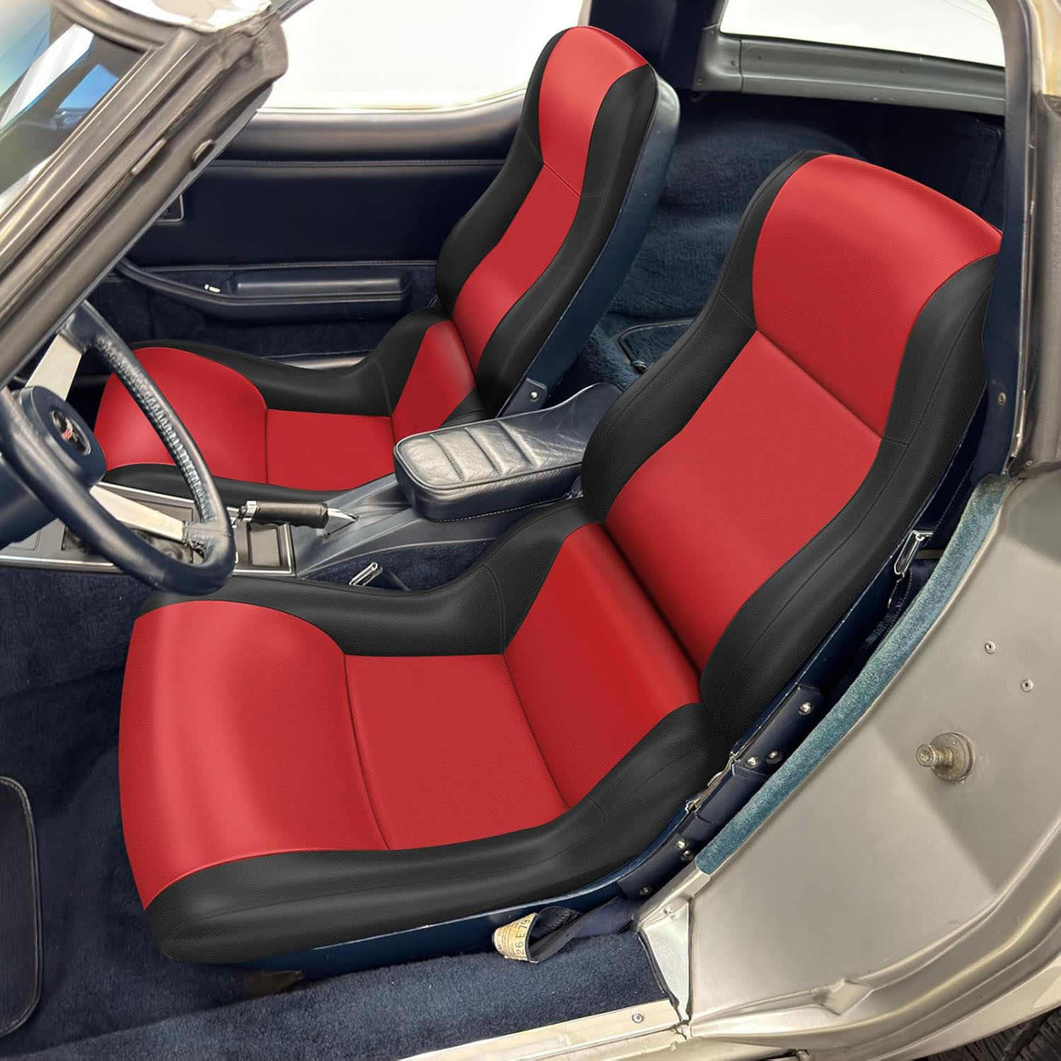 Covelta Front Seat Covers Replace for 1979-1983 Chevy Corvette C3