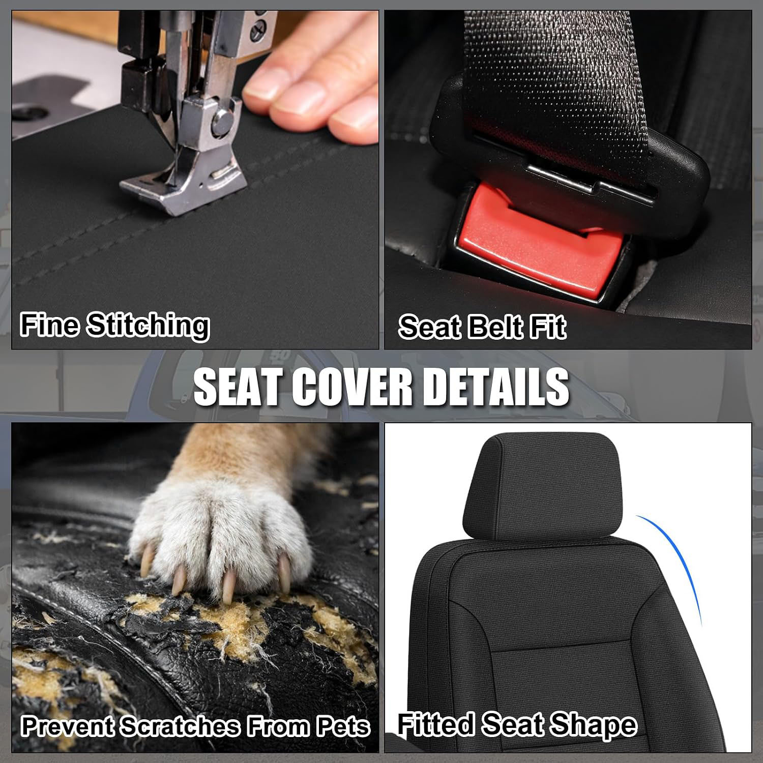Covelta Front Seat Covers Replace for 2019-2025 Chevy Silverado/GMC Sierra 1500 CrewCab