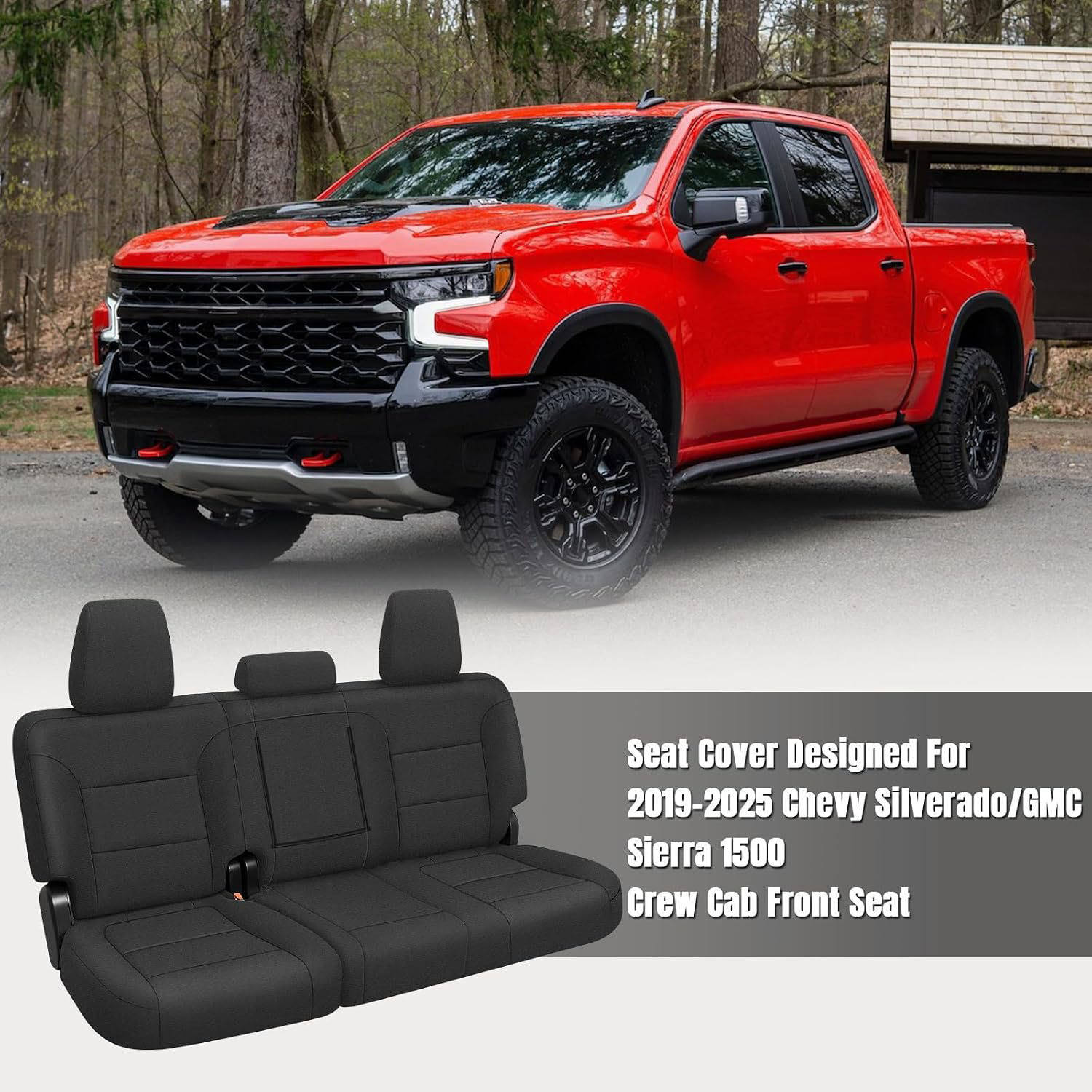 Covelta Rear Seat Cover for 2019–2025 Chevy Silverado 1500 & GMC Sierra 1500 Crew Cab