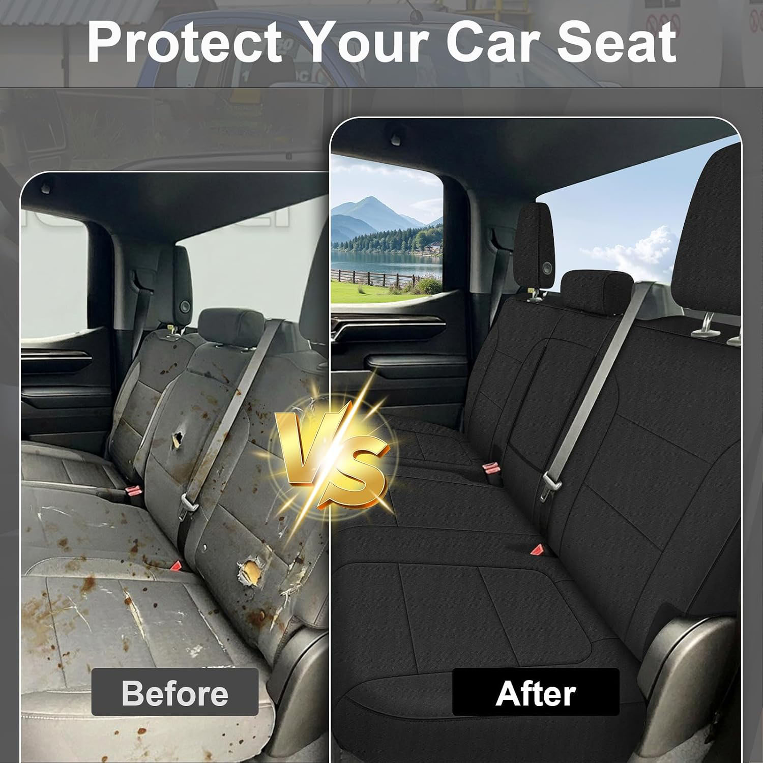 Covelta Rear Seat Cover for 2019–2025 Chevy Silverado 1500 & GMC Sierra 1500 Crew Cab