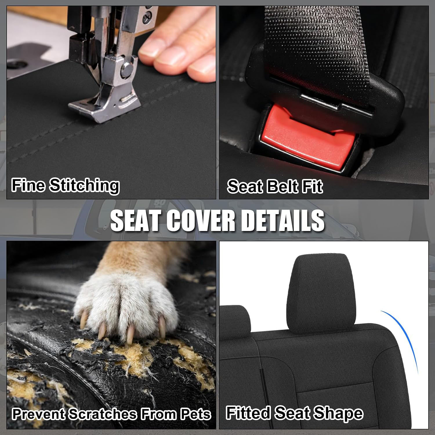 Covelta Rear Seat Cover for 2019–2025 Chevy Silverado 1500 & GMC Sierra 1500 Crew Cab