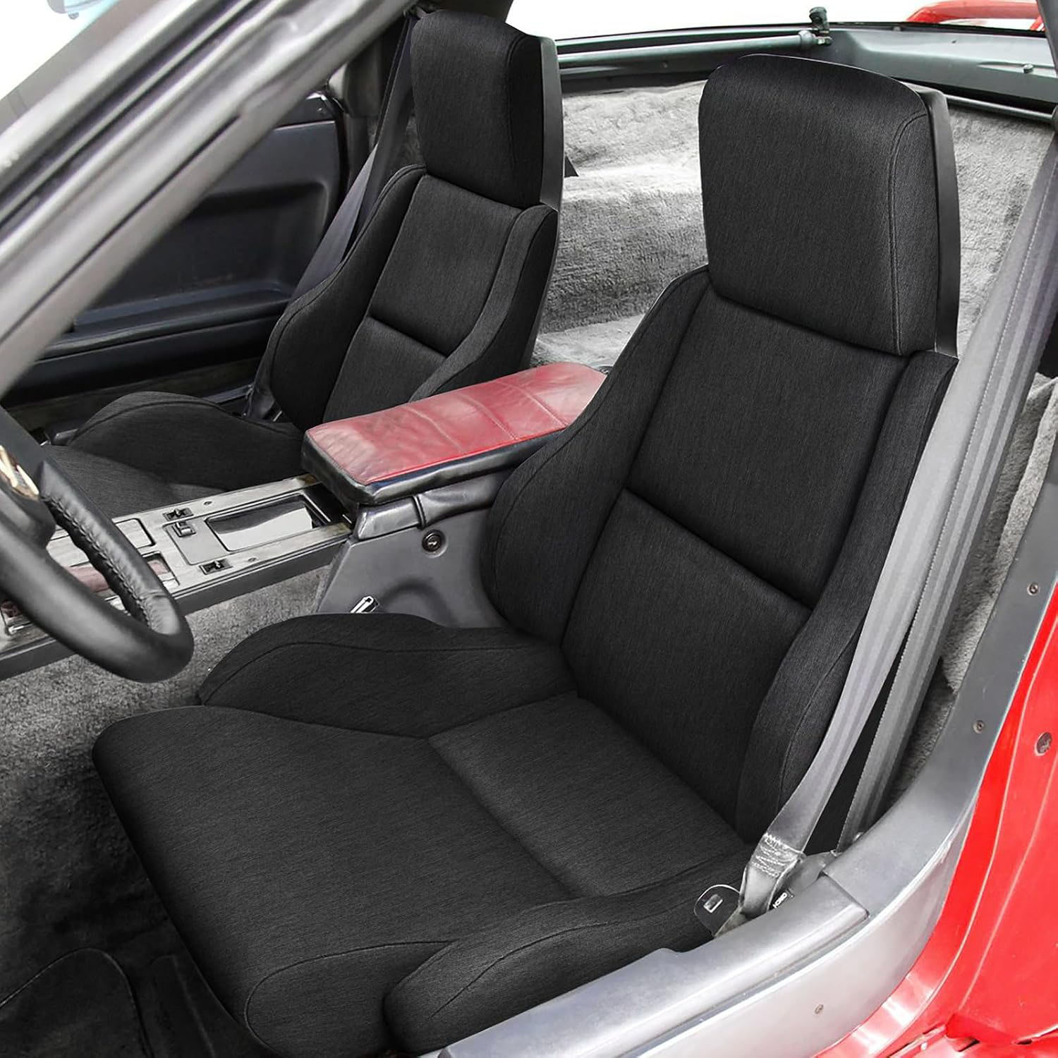 Covelta Front Seat Covers Replacement for 1984-1993 Chevy Corvette C4 Sport (Cationic linen)