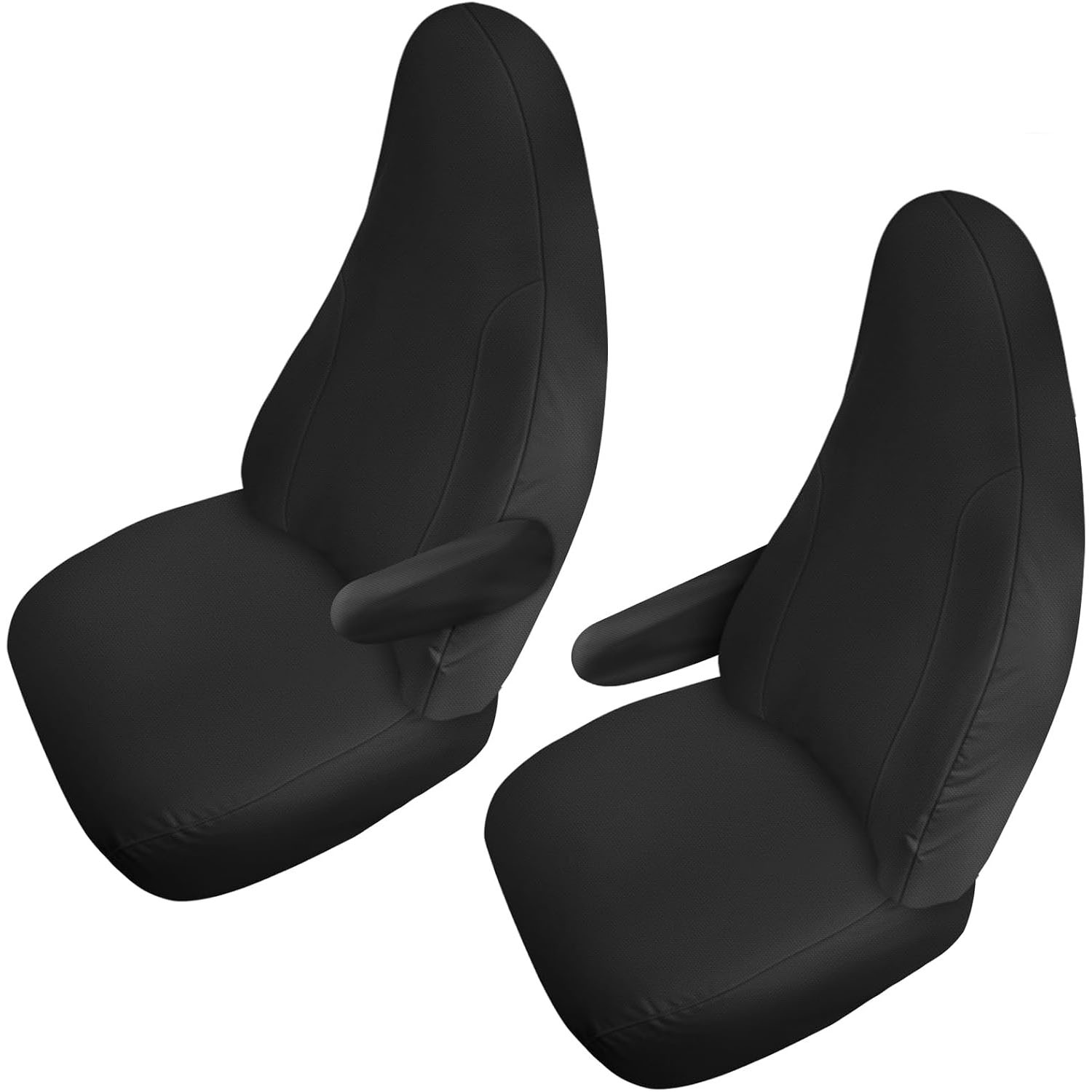Covelta Front Seat Covers for 2010-2021 Chevy Express Bucket Seats (Black-600D Oxford)
