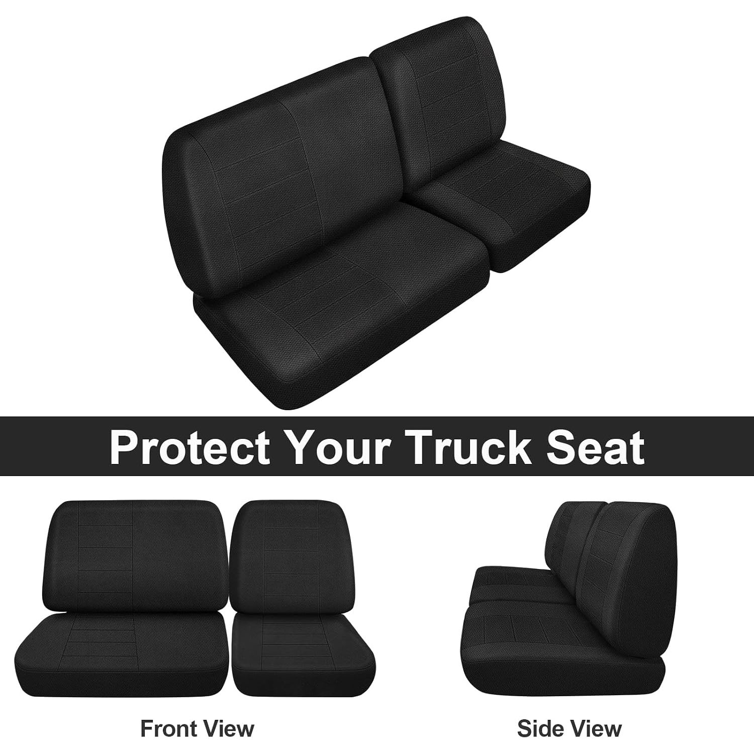 Covelta Front Bench Seat Covers Replace for 1988-1994 Chevy C/K 1500 Pickup 40/60 Seat Without Headrests