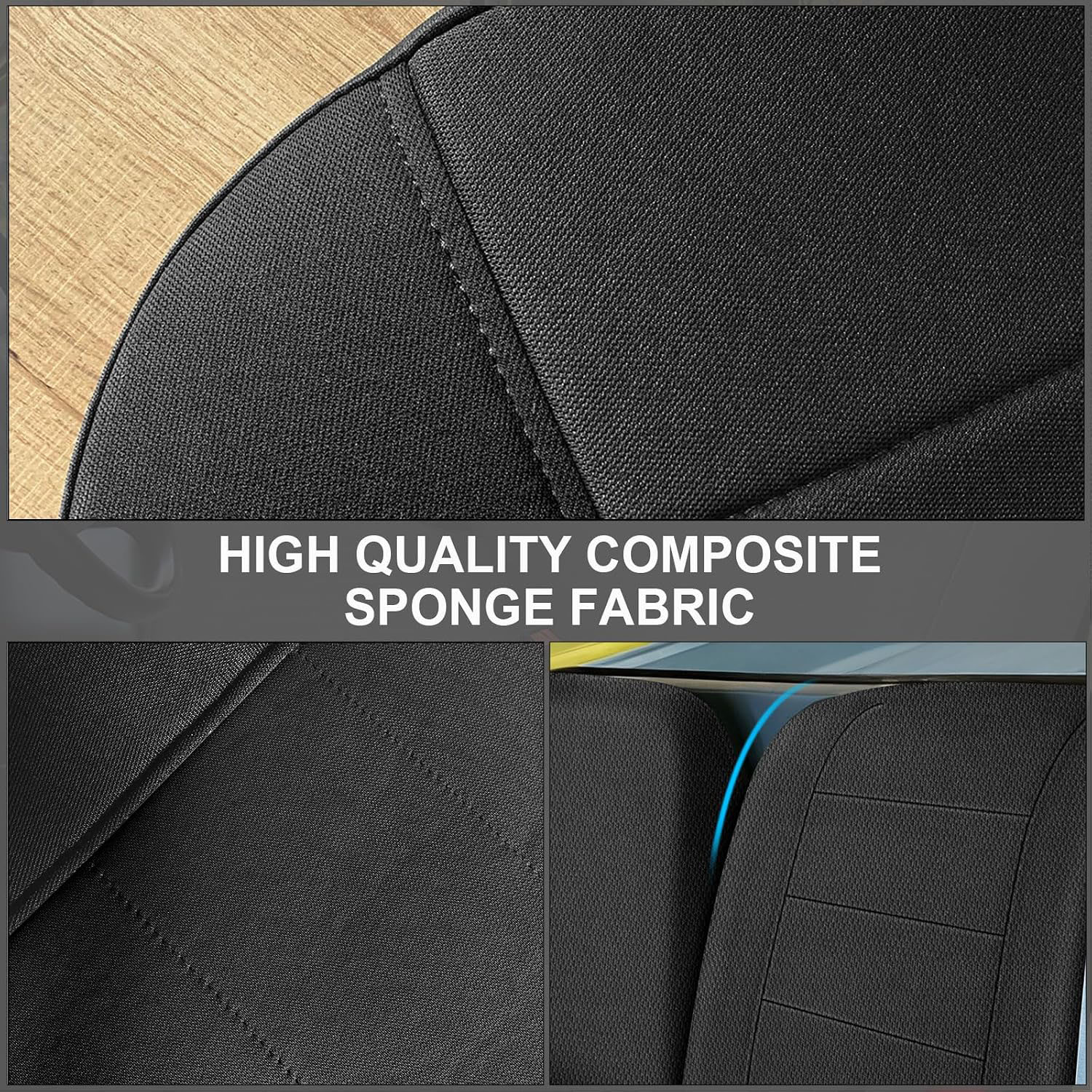 Covelta Front Bench Seat Covers Replace for 1988-1994 Chevy C/K 1500 Pickup 40/60 Seat Without Headrests