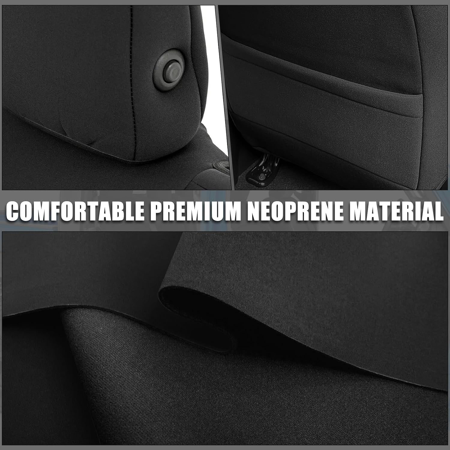 Covelta Seat Cover for 1996-2009 Chevy Express & GMC Savanna with Molded Headrests & Inside Armrest (Black)