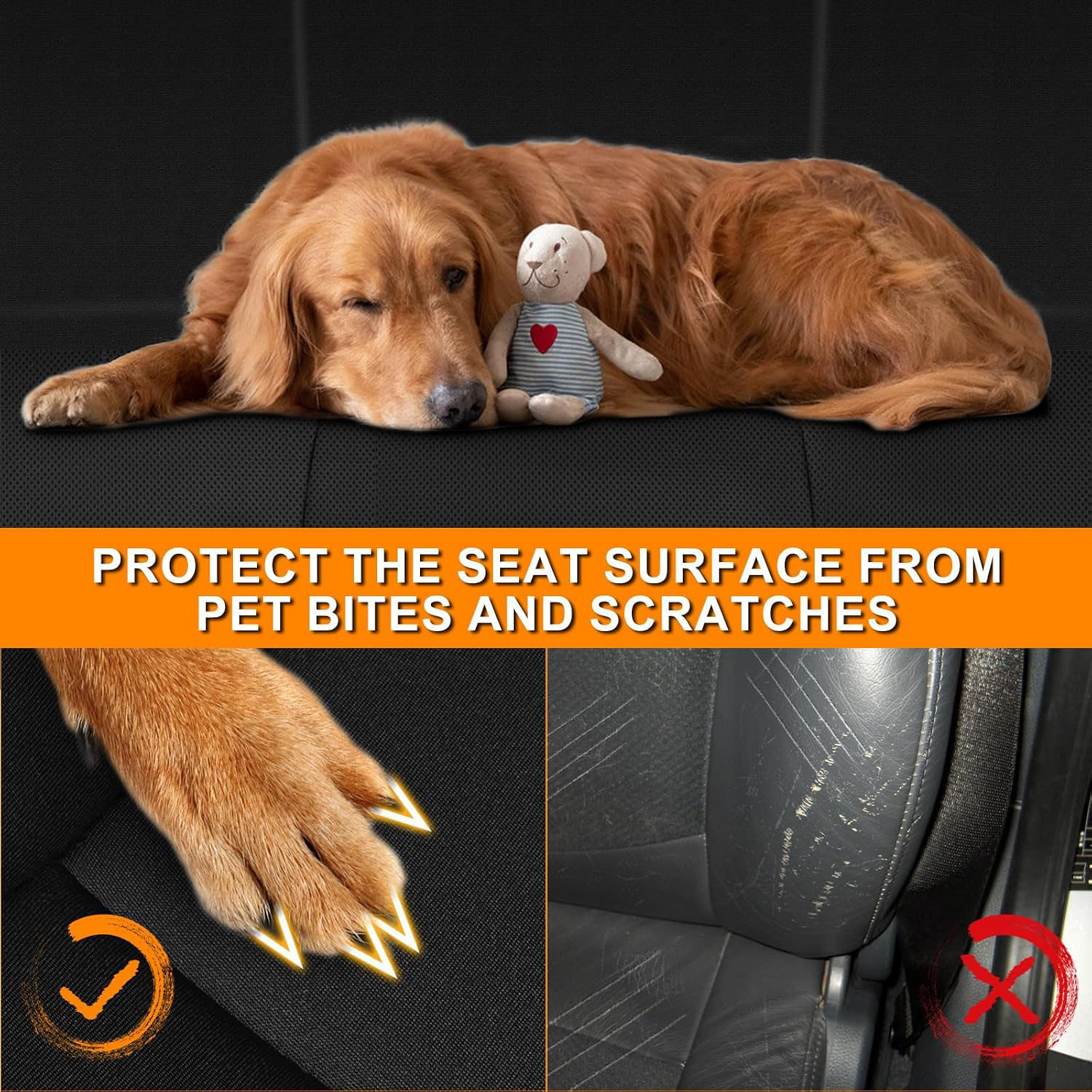 Covelta Seat Cover for 1996-2009 Chevy Express & GMC Savanna with Molded Headrests & Inside Armrest (Black&Charcoal)