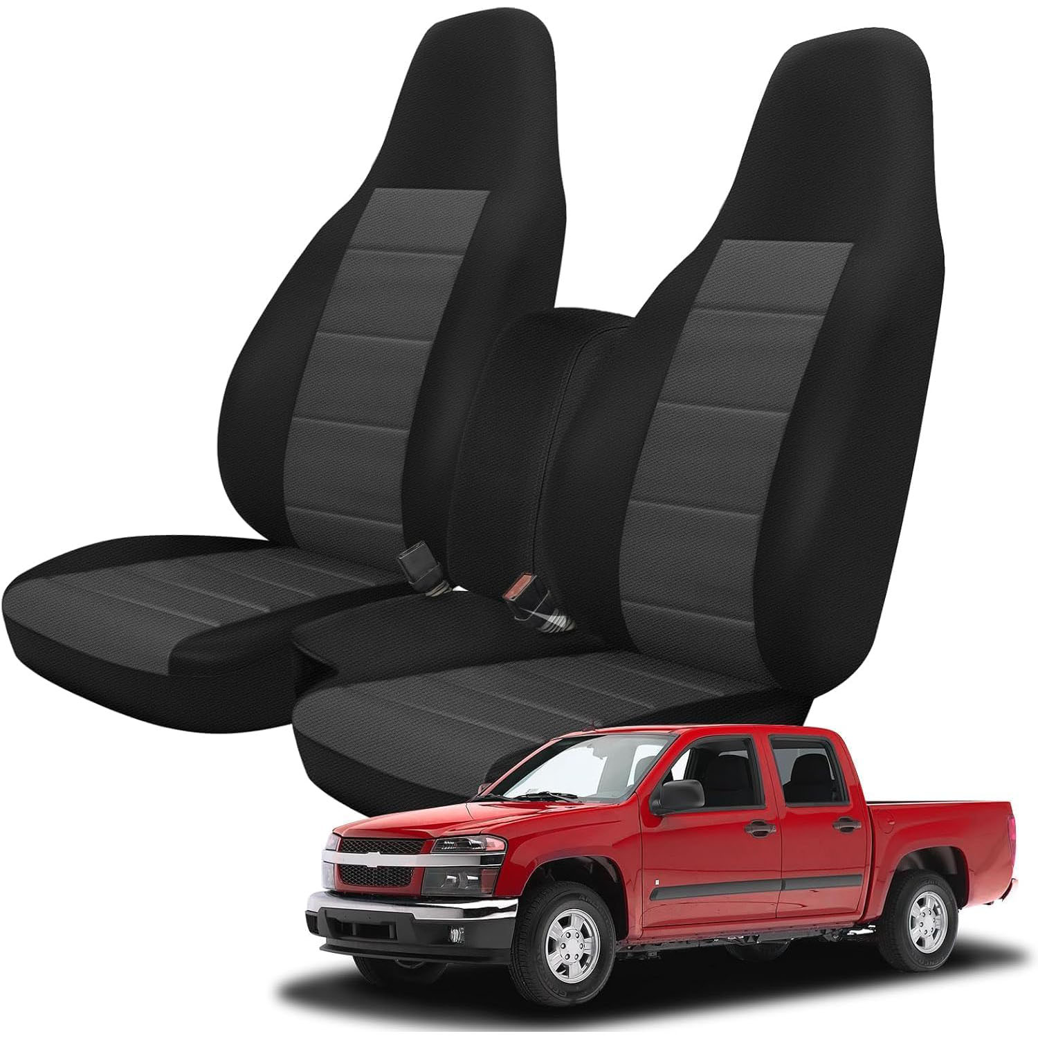Covelta Front Ceat Covers for 2004 -2012 Chevy Colorado and GMC Canyon Front 60/40 Split Bench Seat Covers (with Console)
