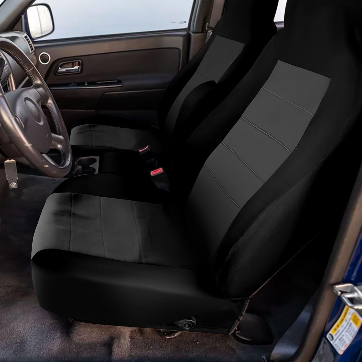 Covelta Front Ceat Covers for 2004 -2012 Chevy Colorado and GMC Canyon Front 60/40 Split Bench Seat Covers (with Console)
