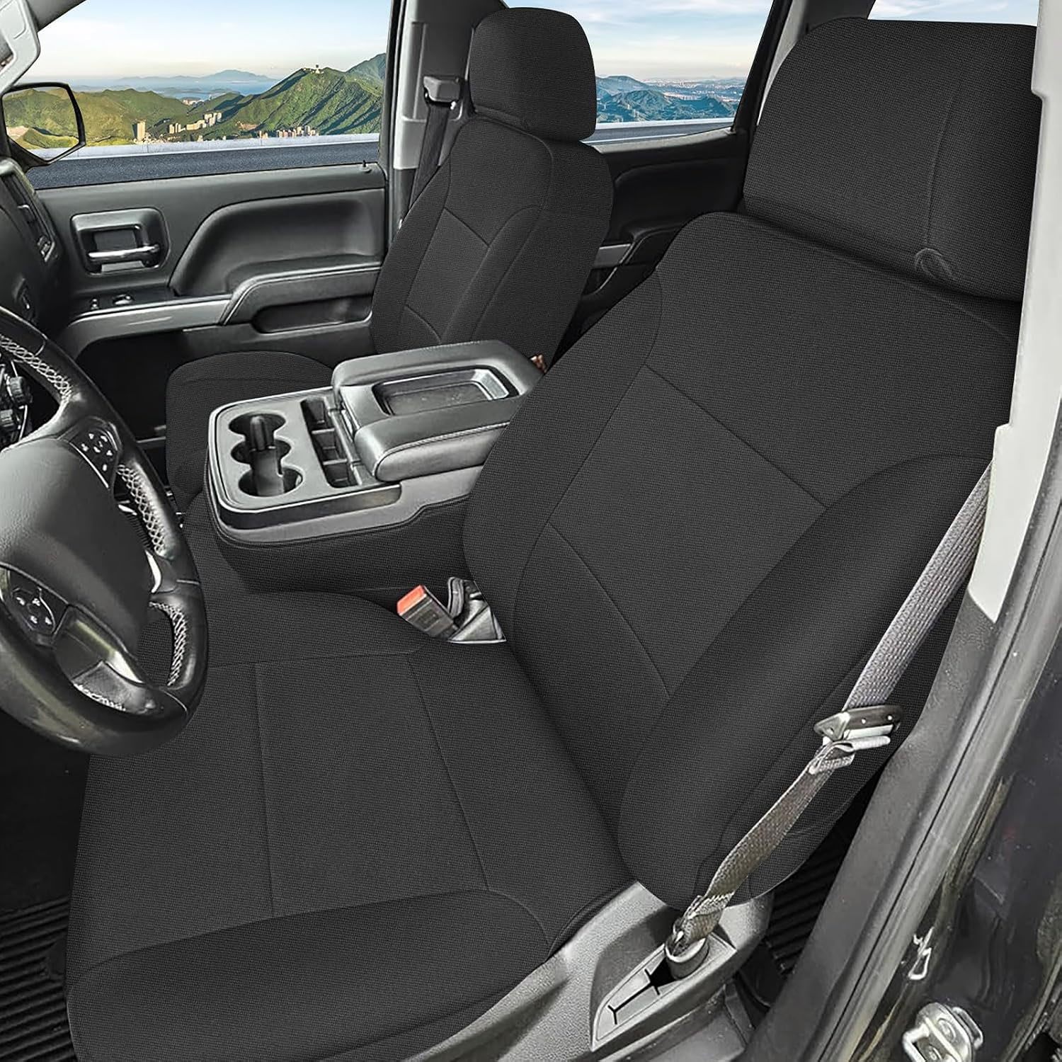 Covelta Front Seat Covers for 2014–2018 Chevy Silverado 1500 & GMC Sierra 1500