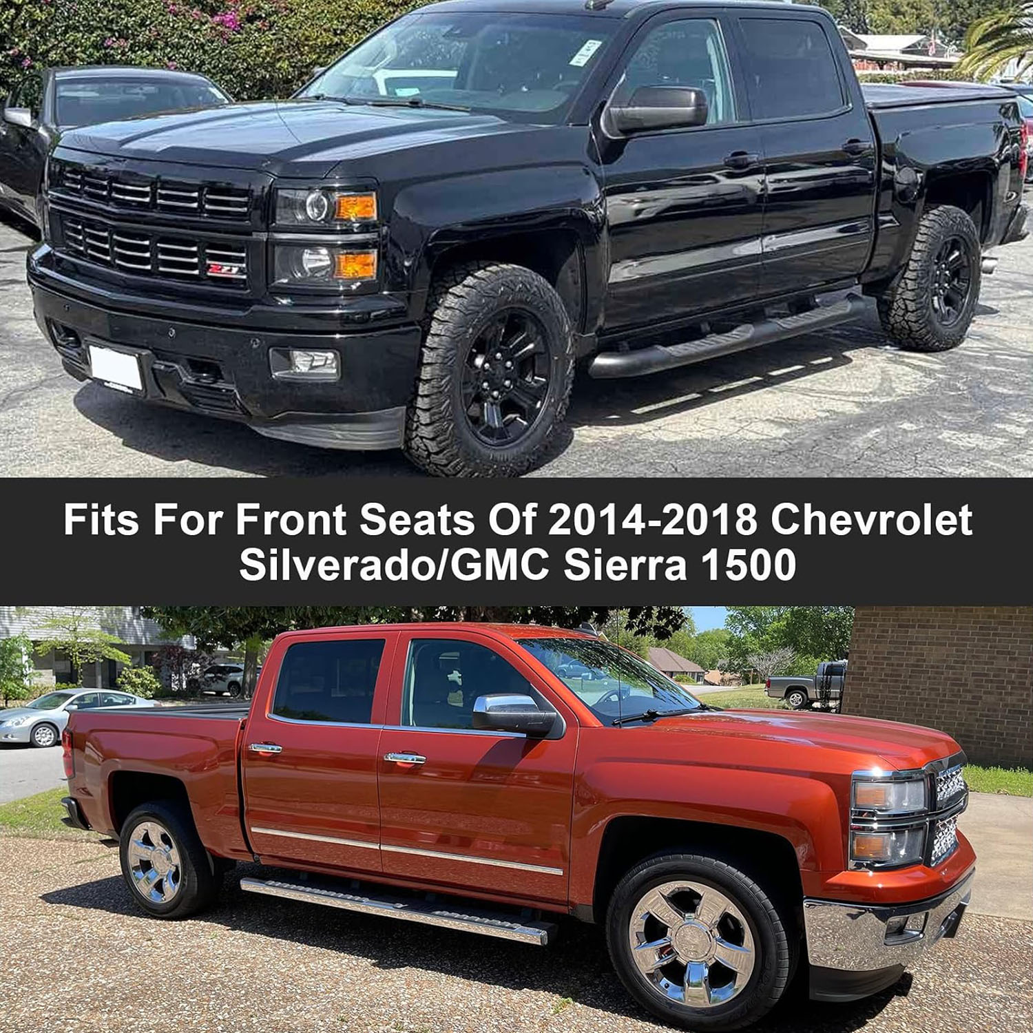 Covelta Front Seat Covers for 2014–2018 Chevy Silverado 1500 & GMC Sierra 1500