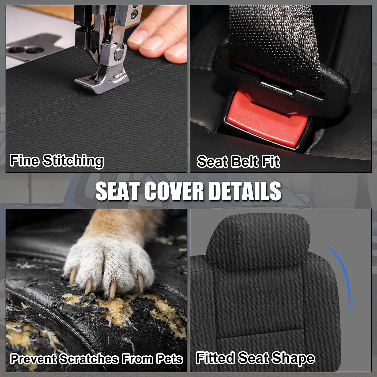Covelta Rear Seat Covers Compatible with 2014-2018 Chevy Silverado/GMC Sierra 1500