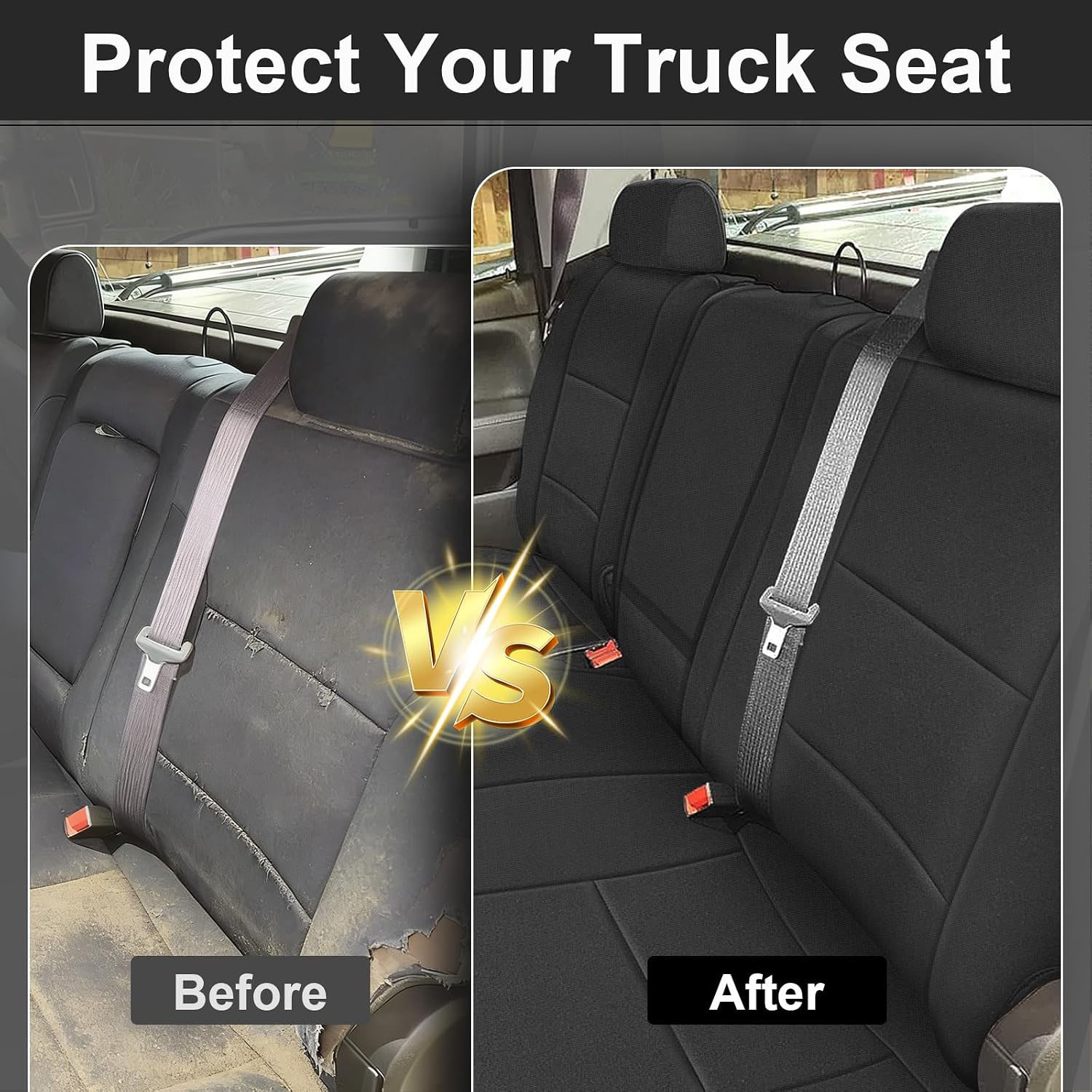 Covelta Rear Seat Covers Compatible with 2014-2018 Chevy Silverado/GMC Sierra 1500