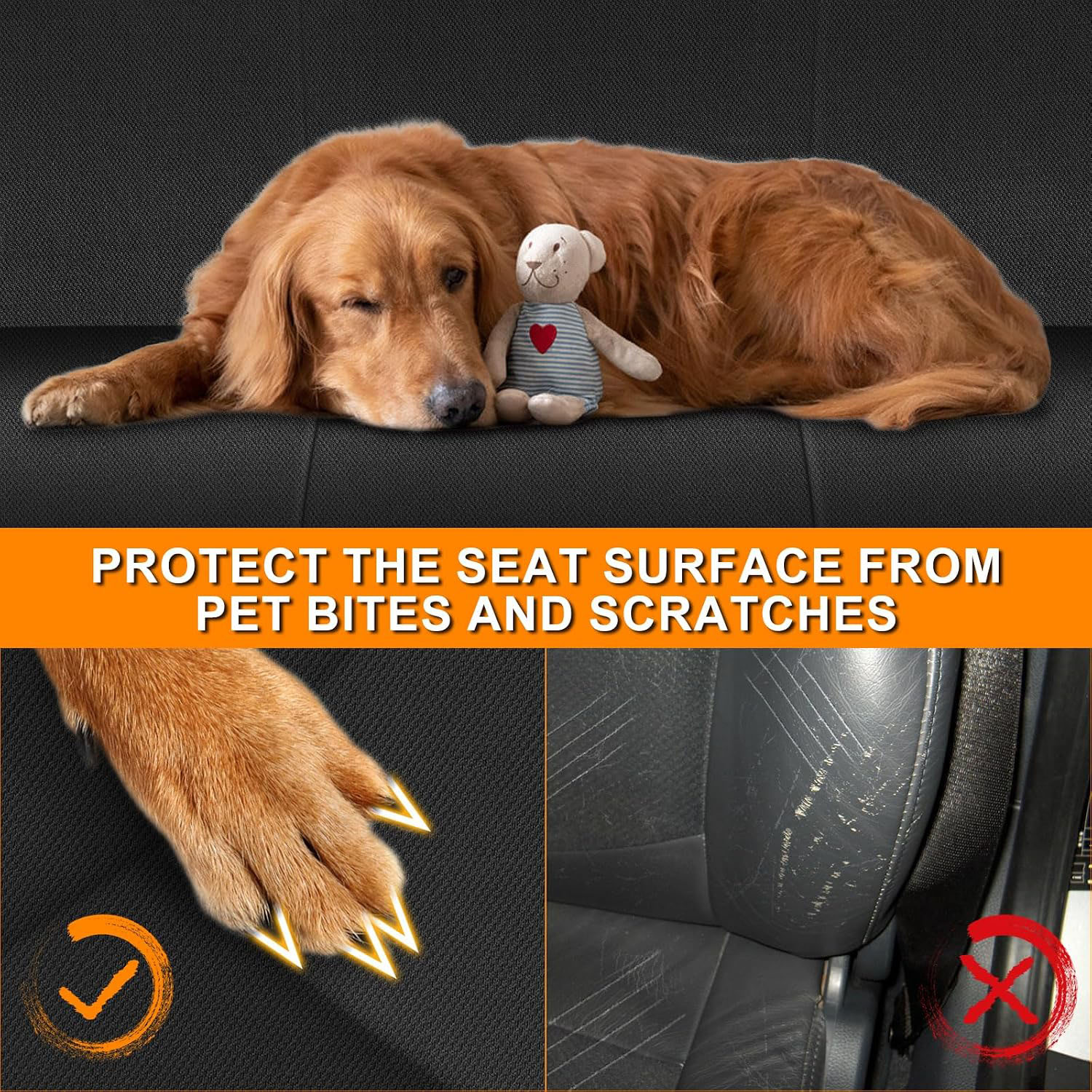 Covelta Front Seat Cover Compatible with 2019-2025 Chevy Silverado/GMC Sierra 1500
