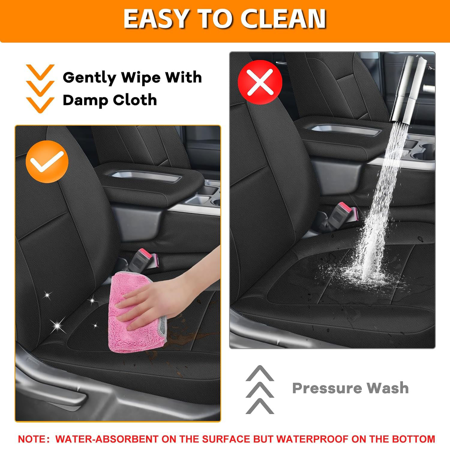 Covelta Front Seat Cover Compatible with 2019-2025 Chevy Silverado/GMC Sierra 1500