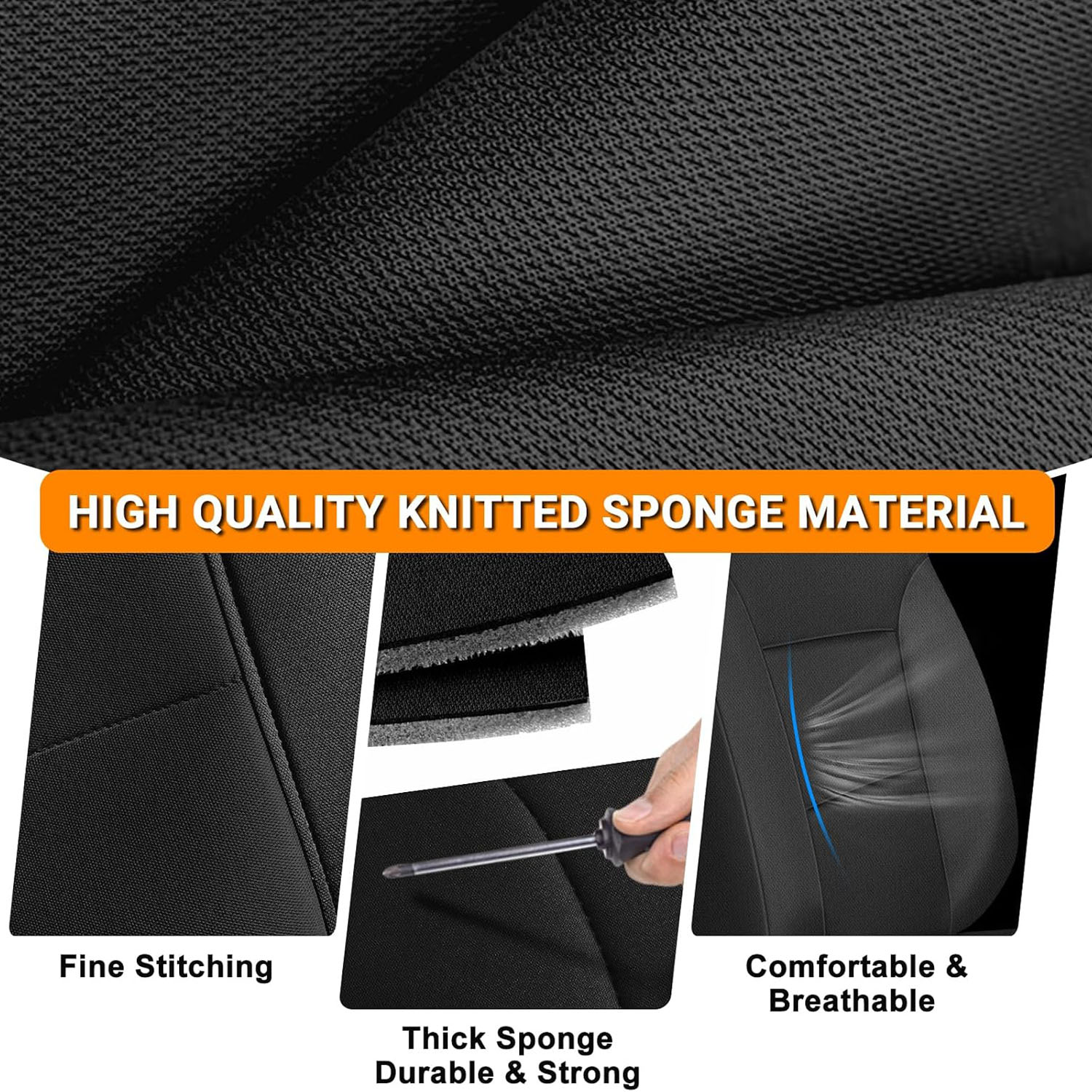 Covelta Front Seat Cover Compatible with 2019-2025 Chevy Silverado/GMC Sierra 1500