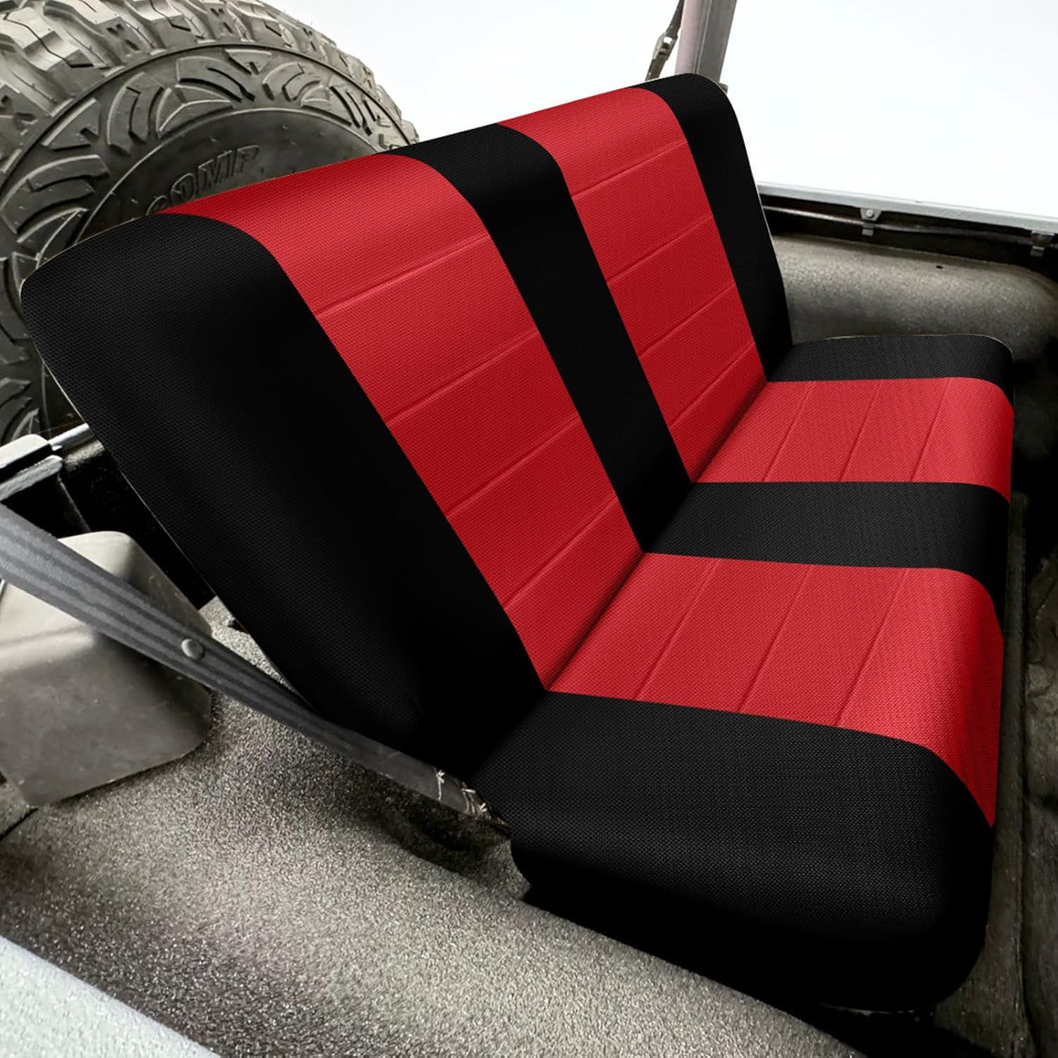 Covelta Full Set Seat Covers Compatible with 1997-2002 Jeep Wrangler TJ (Red)