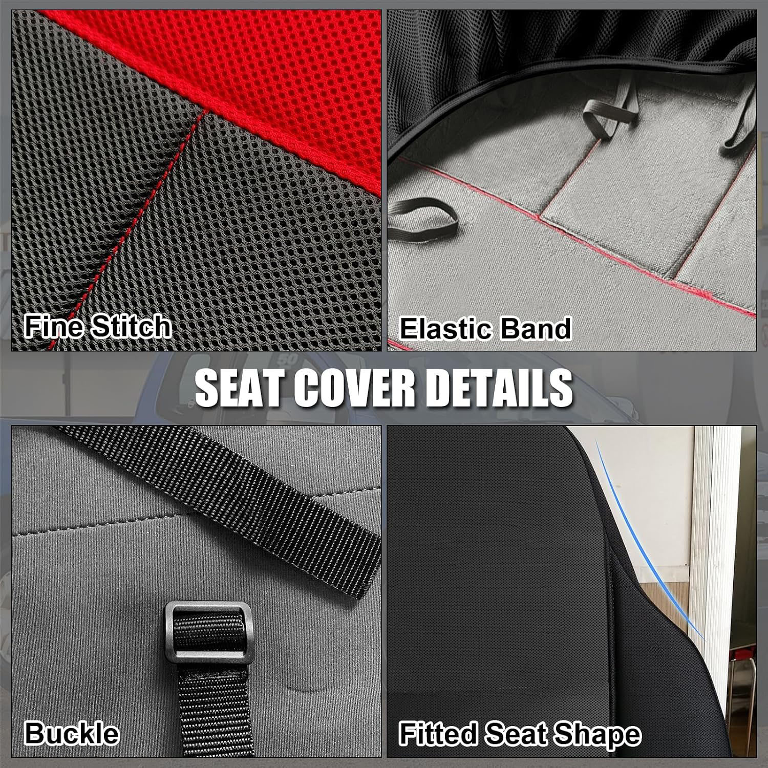 Covelta Full Set Seat Covers Compatible with 1997-2002 Jeep Wrangler TJ (Red)