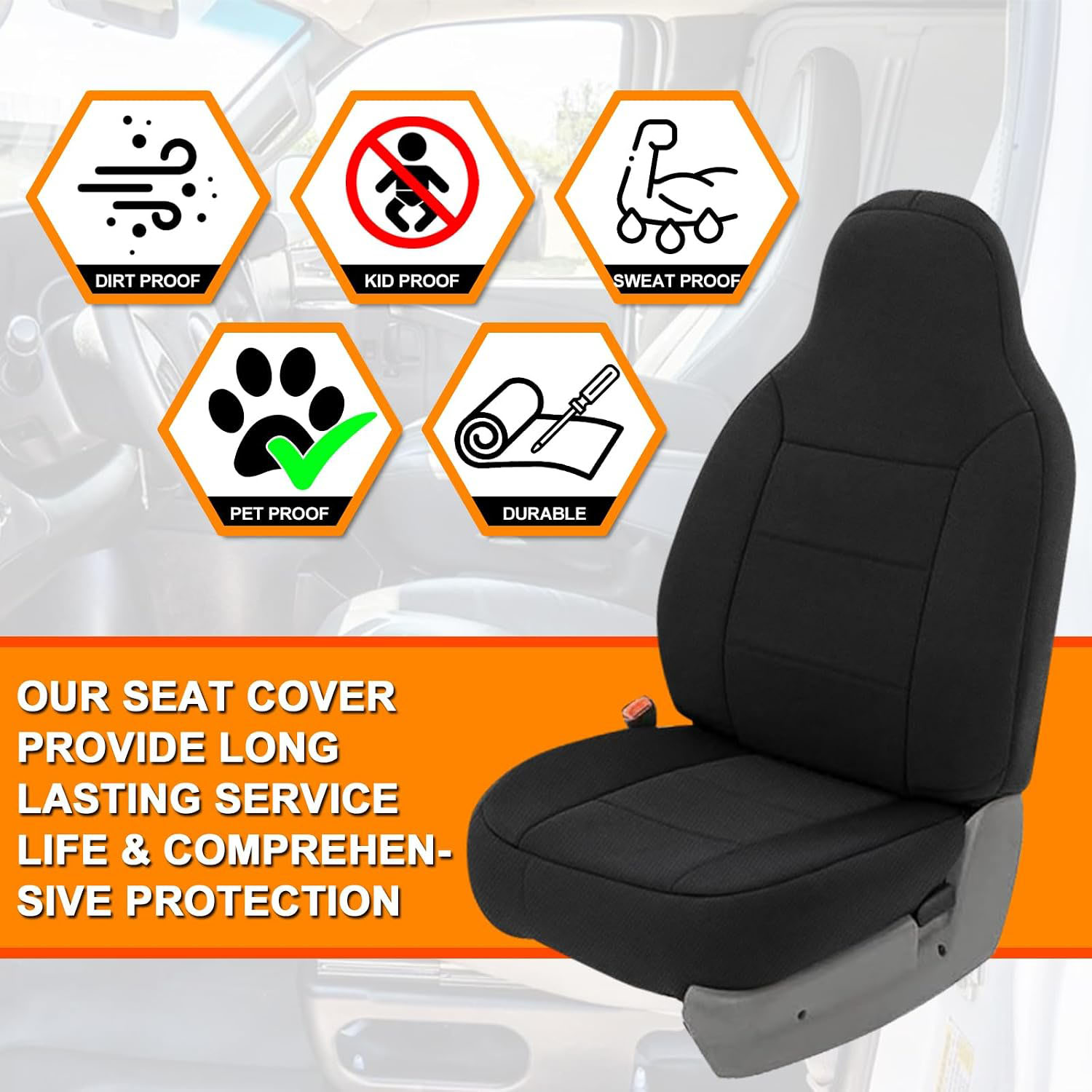 Covelta Front Seat Cover for 1984-2001 Jeep Cherokee XJ 