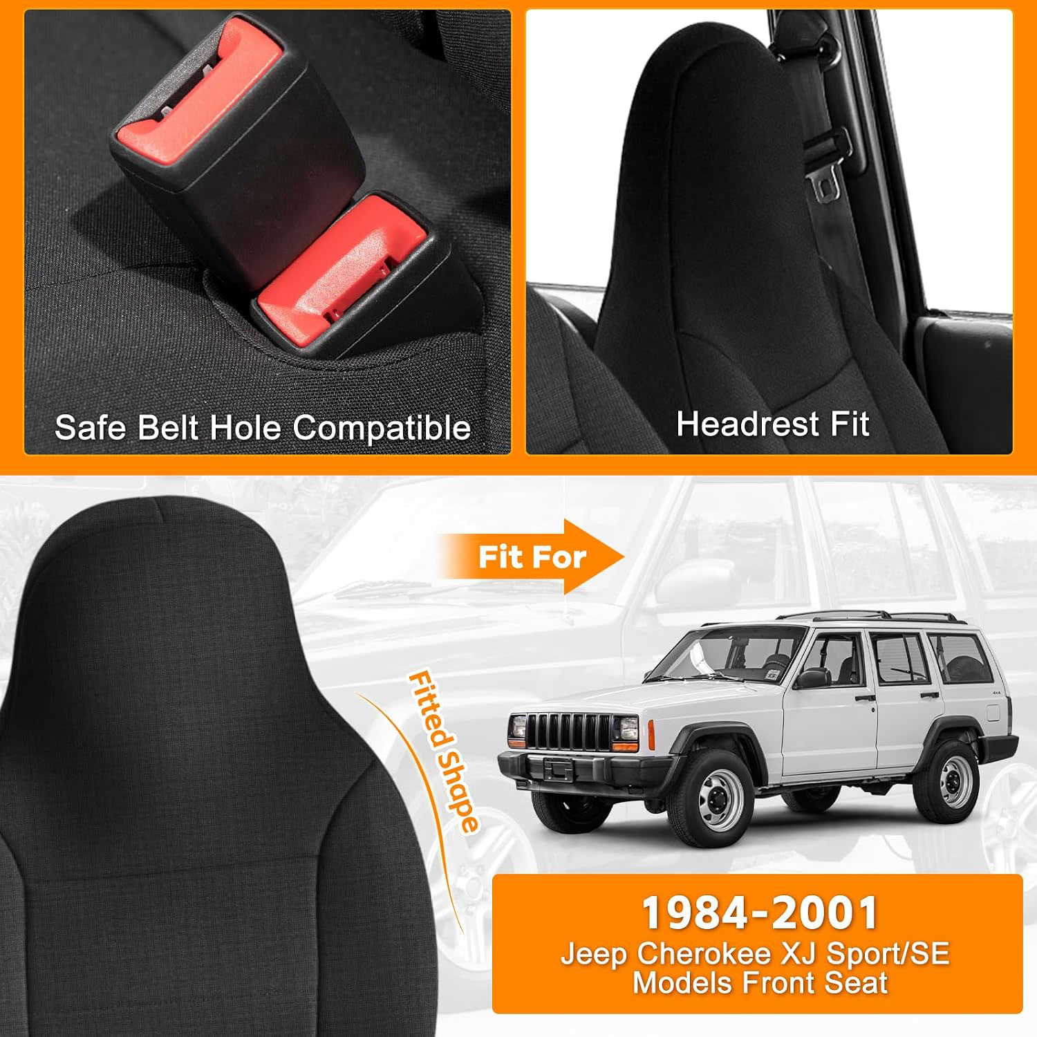 Covelta Front Seat Cover for 1984-2001 Jeep Cherokee XJ 