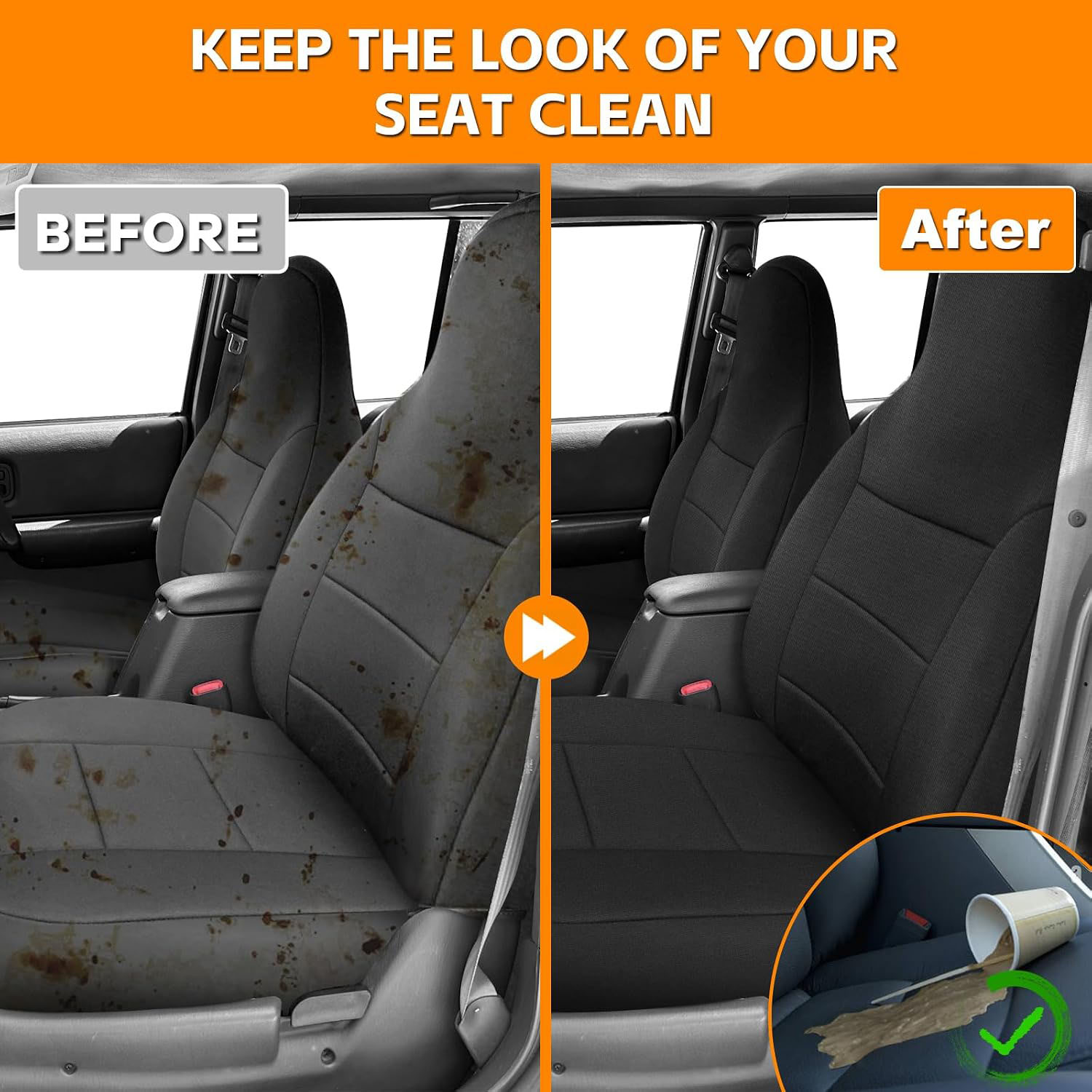 Covelta Front Seat Cover for 1984-2001 Jeep Cherokee XJ 