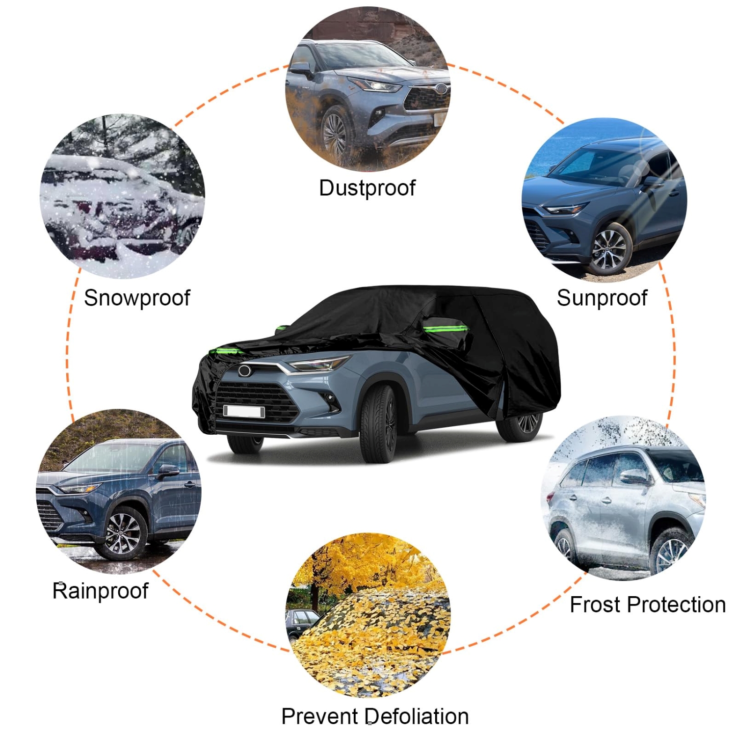 Covelta Full Waterproof Car Cover Replace for 2023-2026 Toyota Grand Highlander & Lexus TX350/TX500h/TX550h+