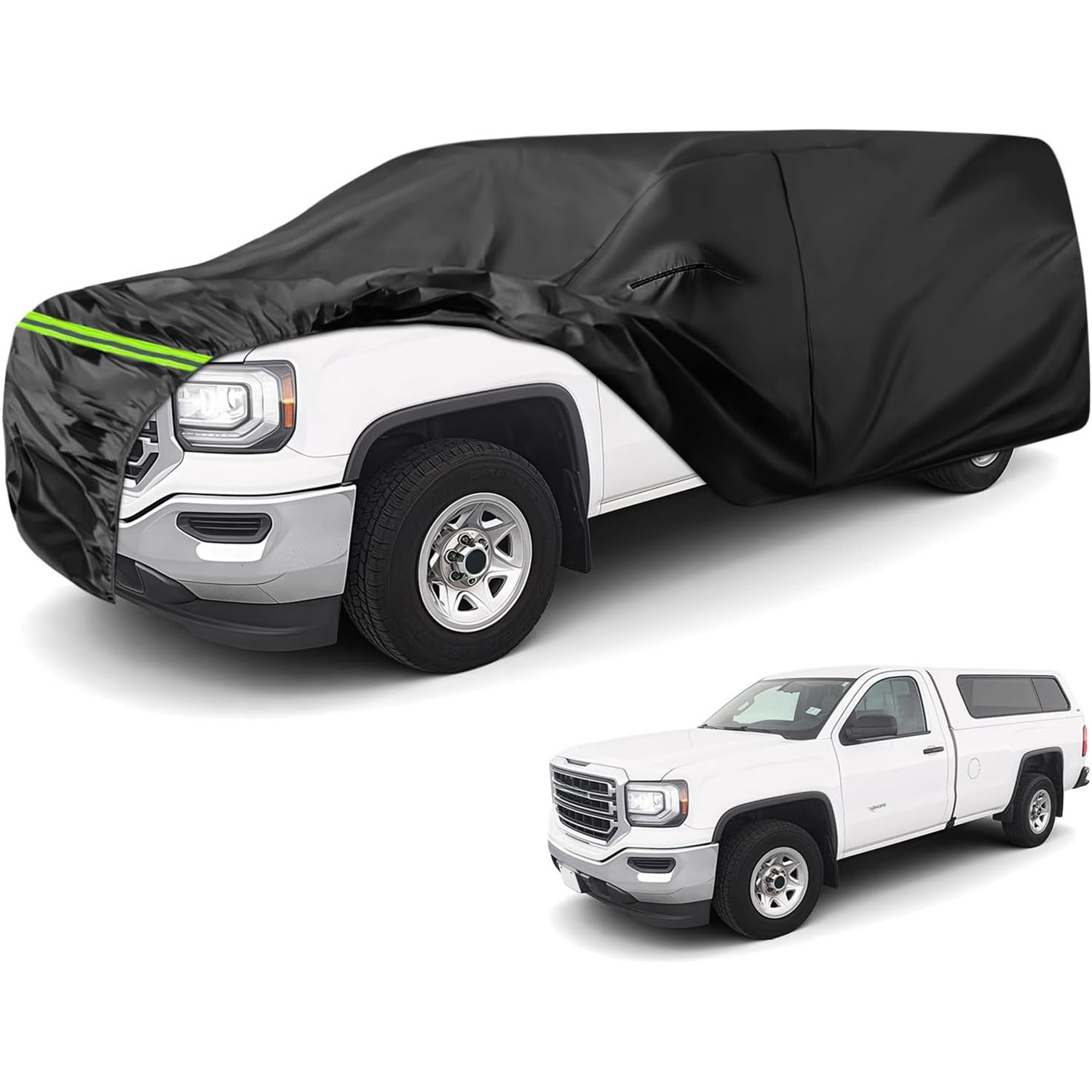 Covelta Waterproof Truck Cover for Pickup Truck with Rear Topper