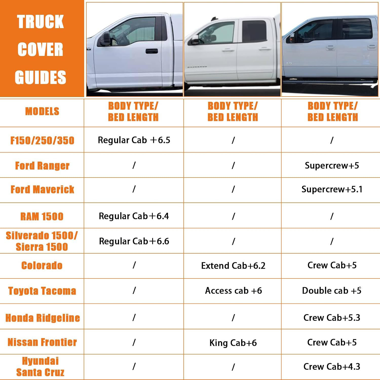 Covelta Waterproof Truck Cover for Pickup Truck with Rear Topper