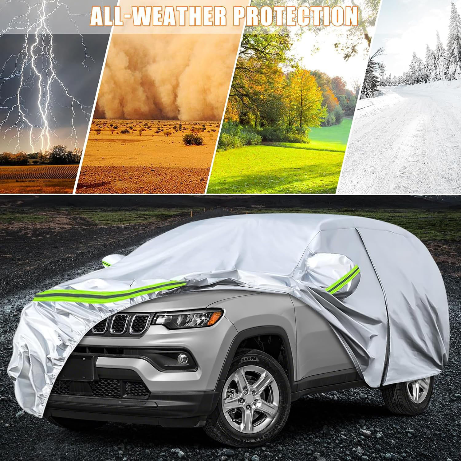 Covelta Full Car Cover for 2007–2026 Jeep Compass