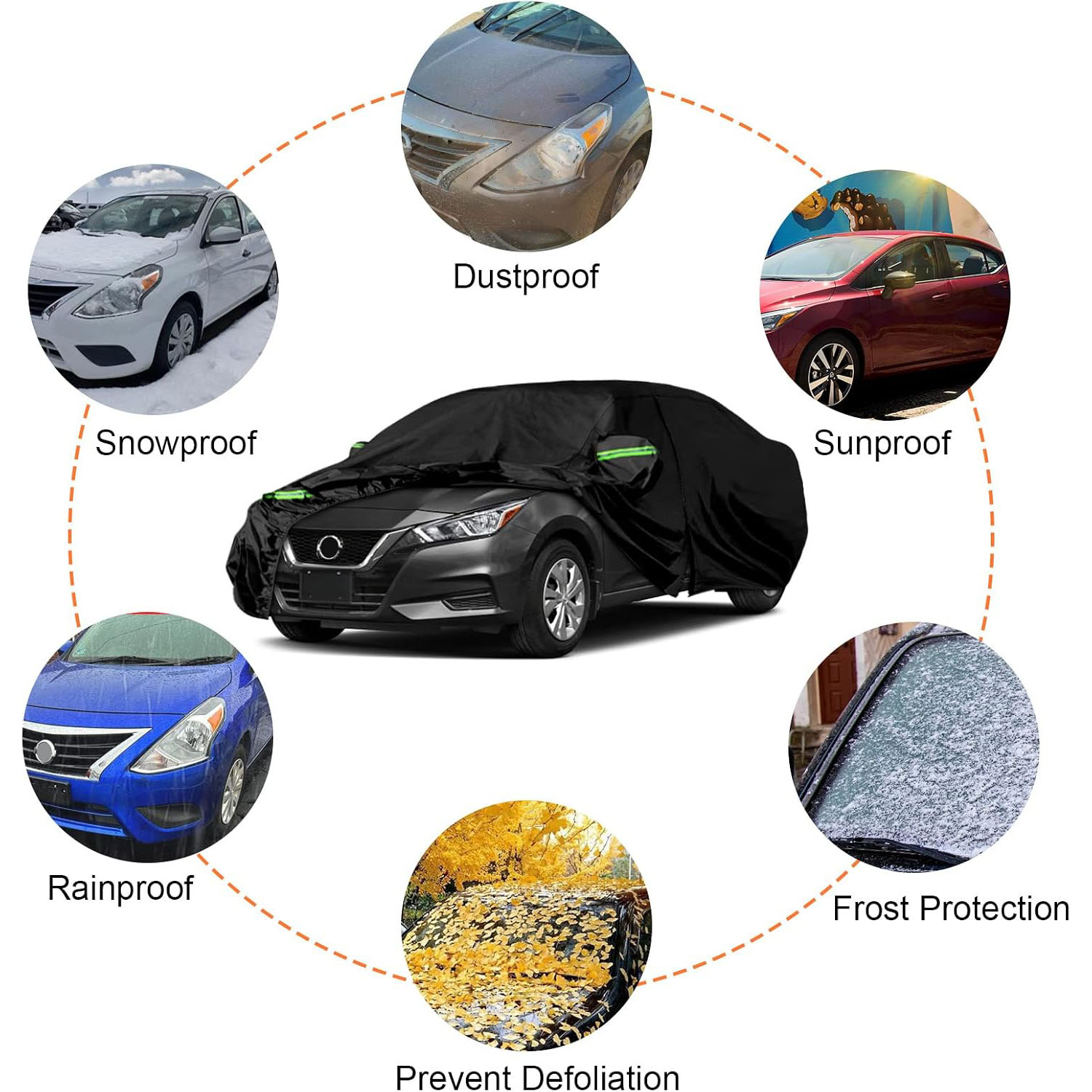 Covelta Car Cover Replace for 2007-2026 Nissan Versa & 2013-2019 Nissan Note