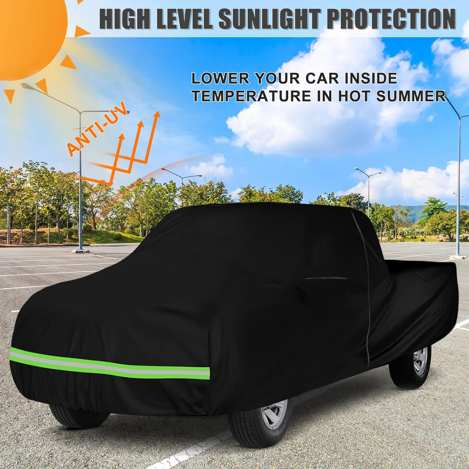 Covelta Waterproof Car Cover for 1980–1995 Toyota Pickup Xtracab Long Bed