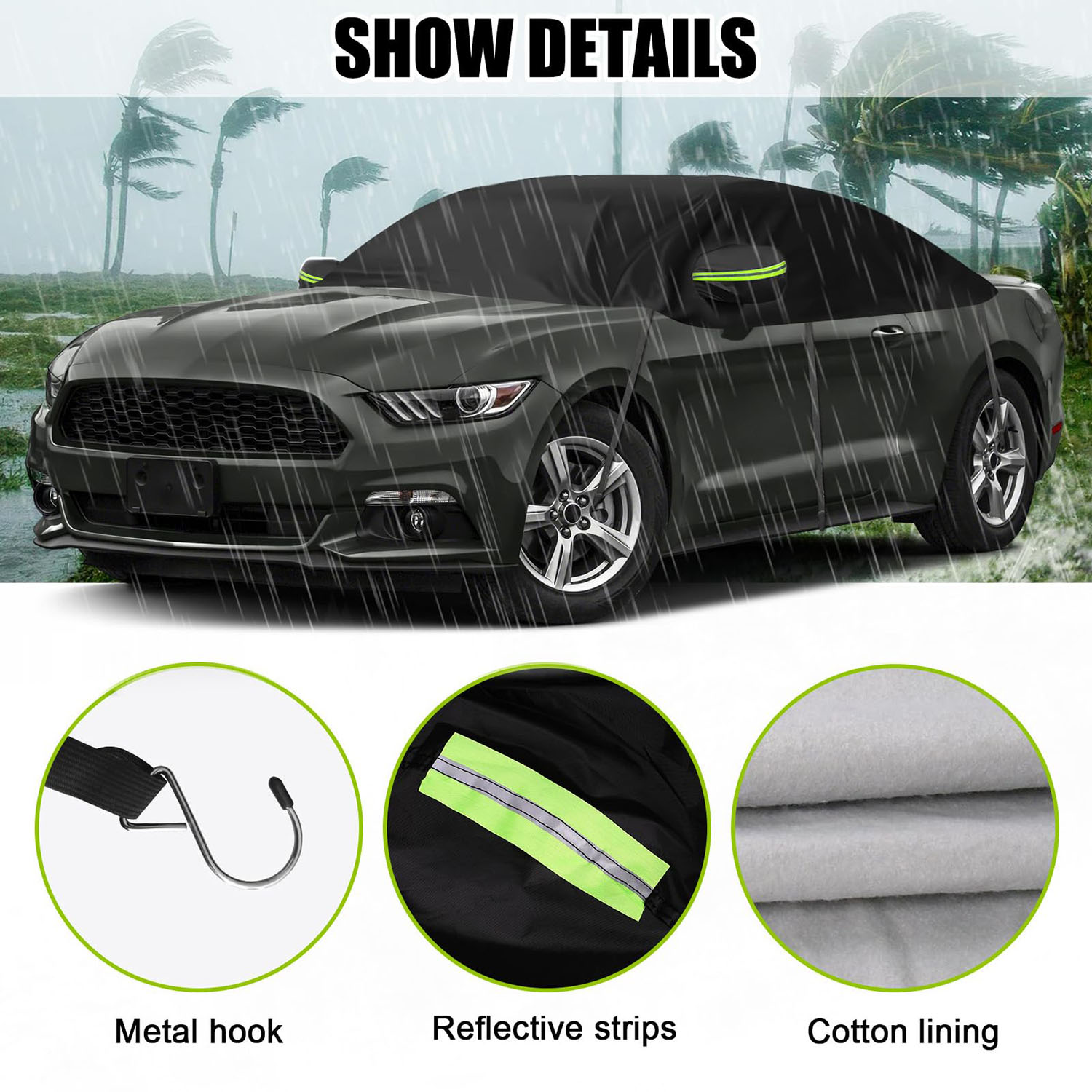 Covelta Half Car Cover for 2005–2026 Ford Mustang