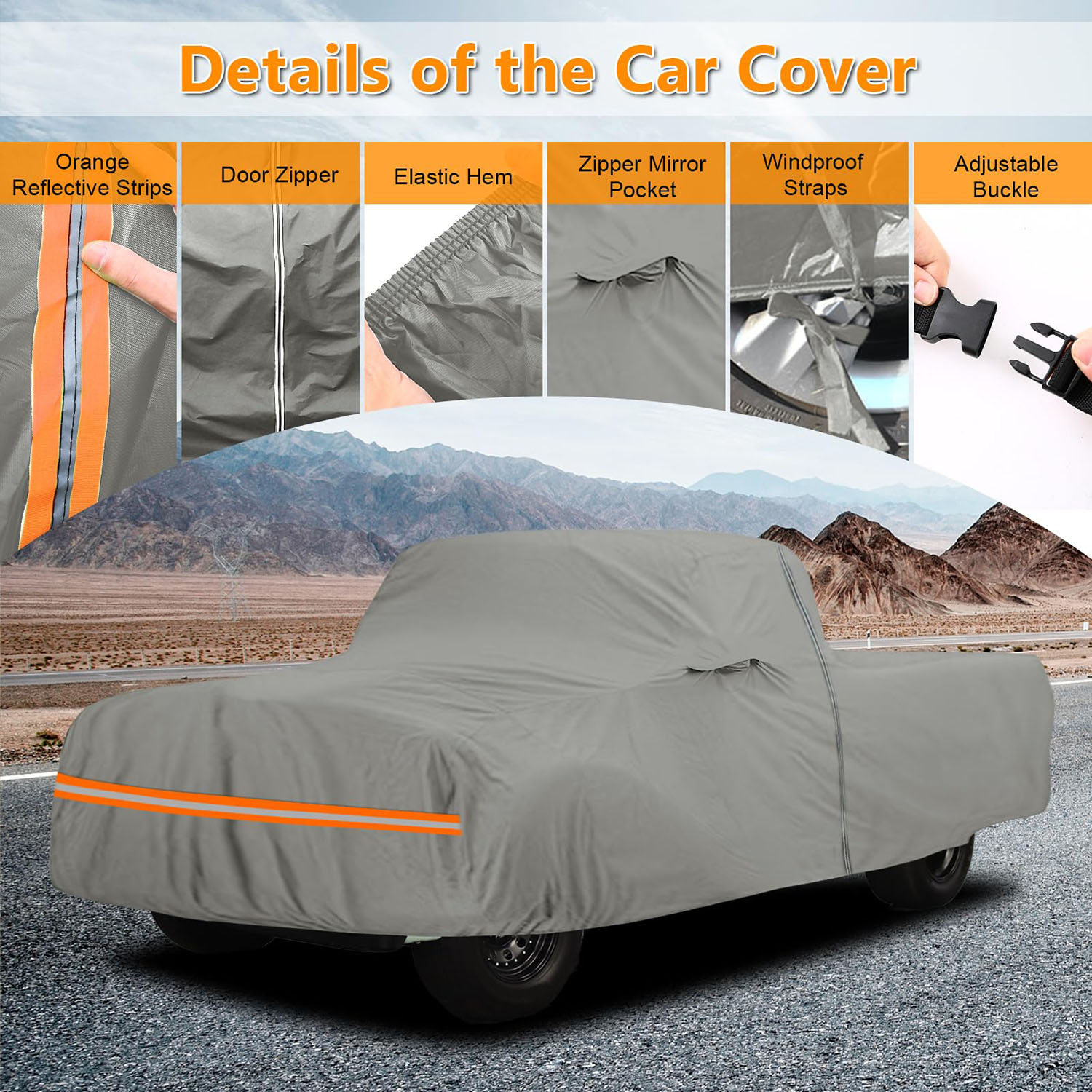 Covelta Waterproof Car Cover for 1961–1991 Ford F100 F250 2-Door Regular Cab 8ft Long Bed Truck