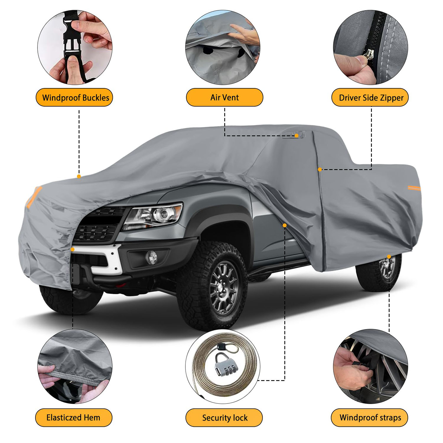 Covelta Full Truck Cover for 2023–2026 Chevy Colorado Crew Cab 6.1ft Long Bed