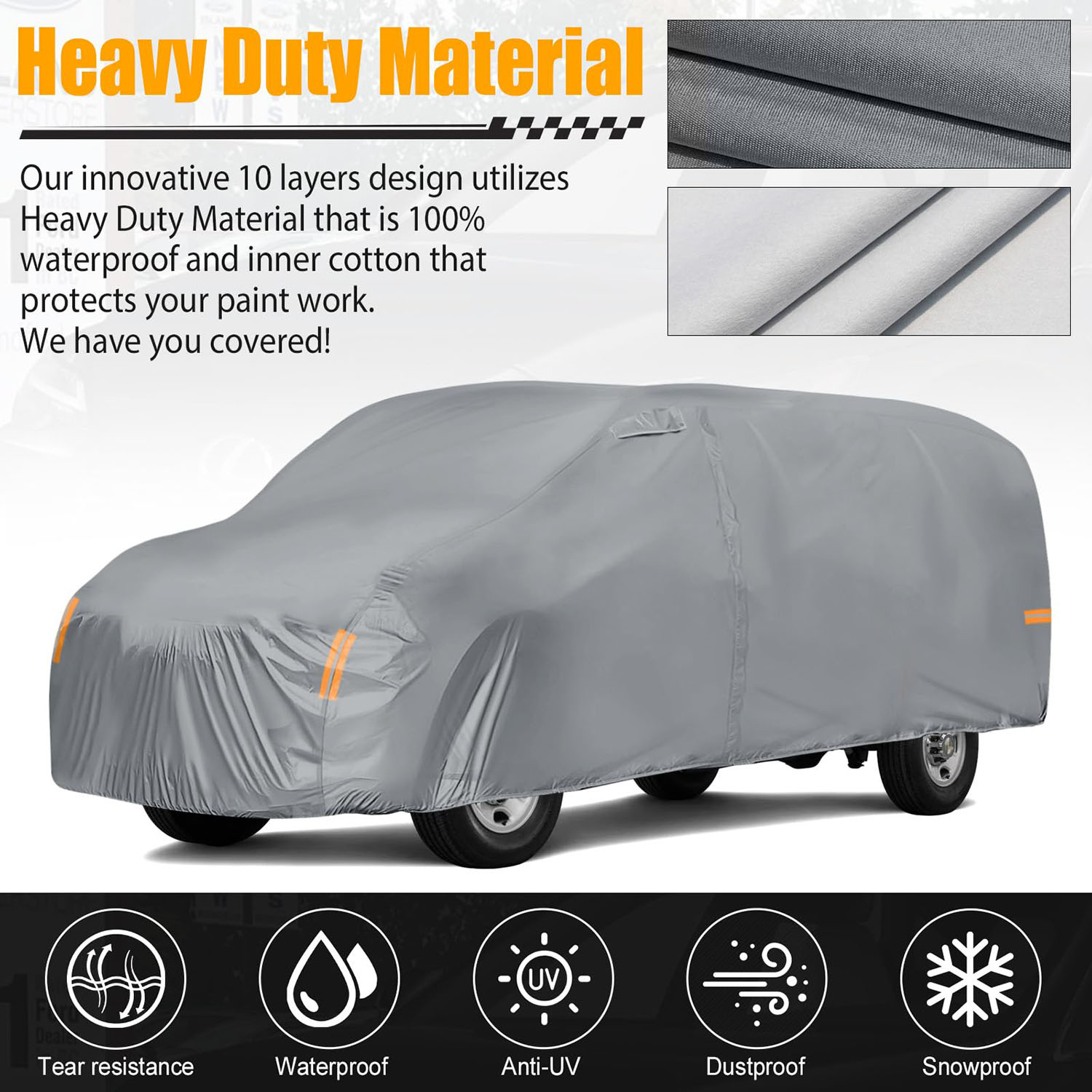 Covelta Full Van Cover for 2003–2025 Chevy Express GMC Savana Cargo Van Extended Length LWB