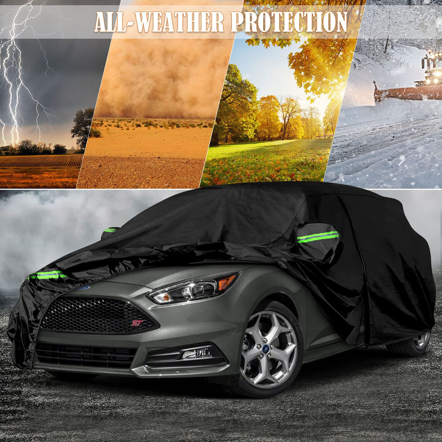 Covelta Full Car Cover for 1999–2025 Ford Focus Hatchback